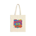 Nursing Is A Vibe Canvas Tote — Colorful Nurse Quote Bag
