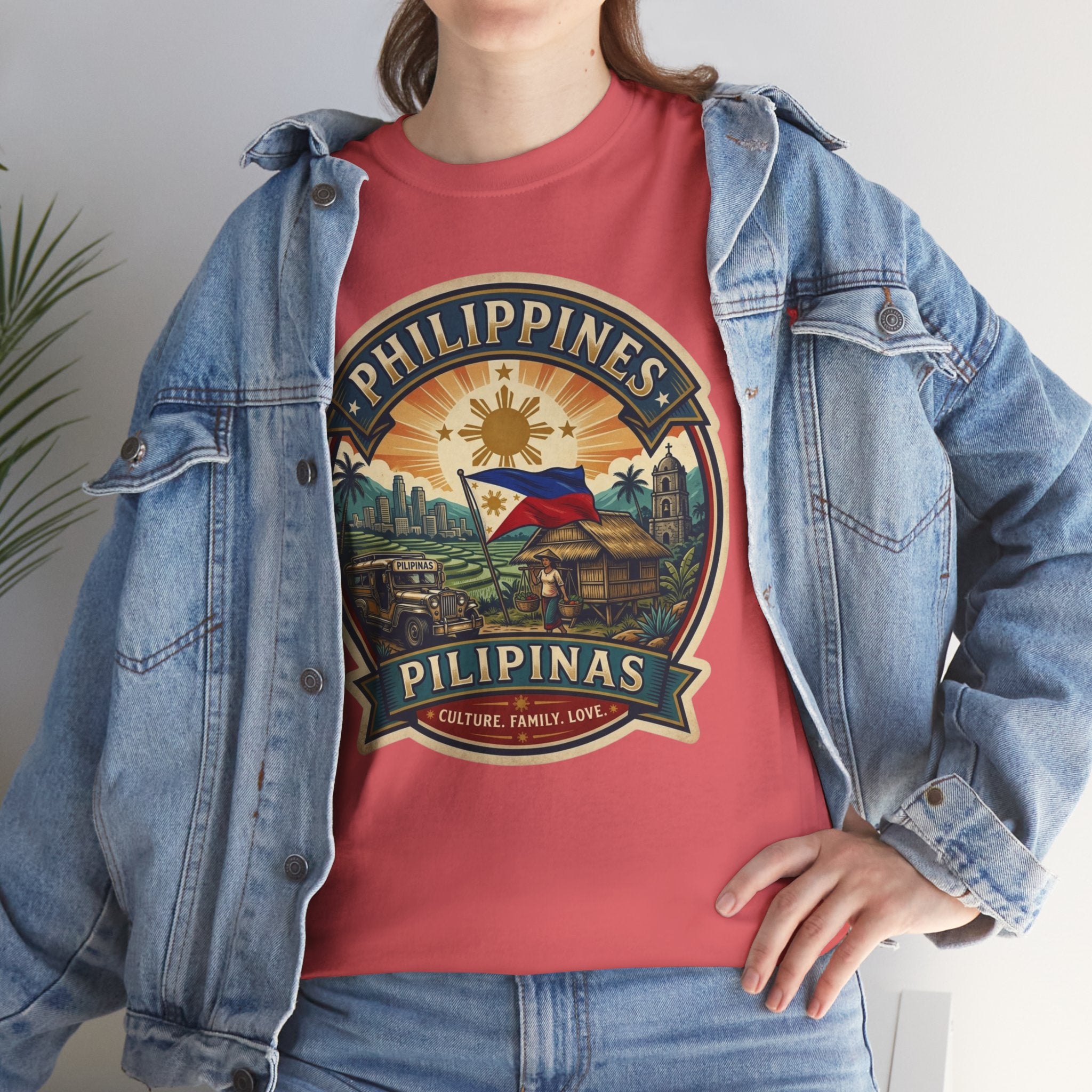 Philippines Vintage Badge T-Shirt – Filipino Pride Travel Tee