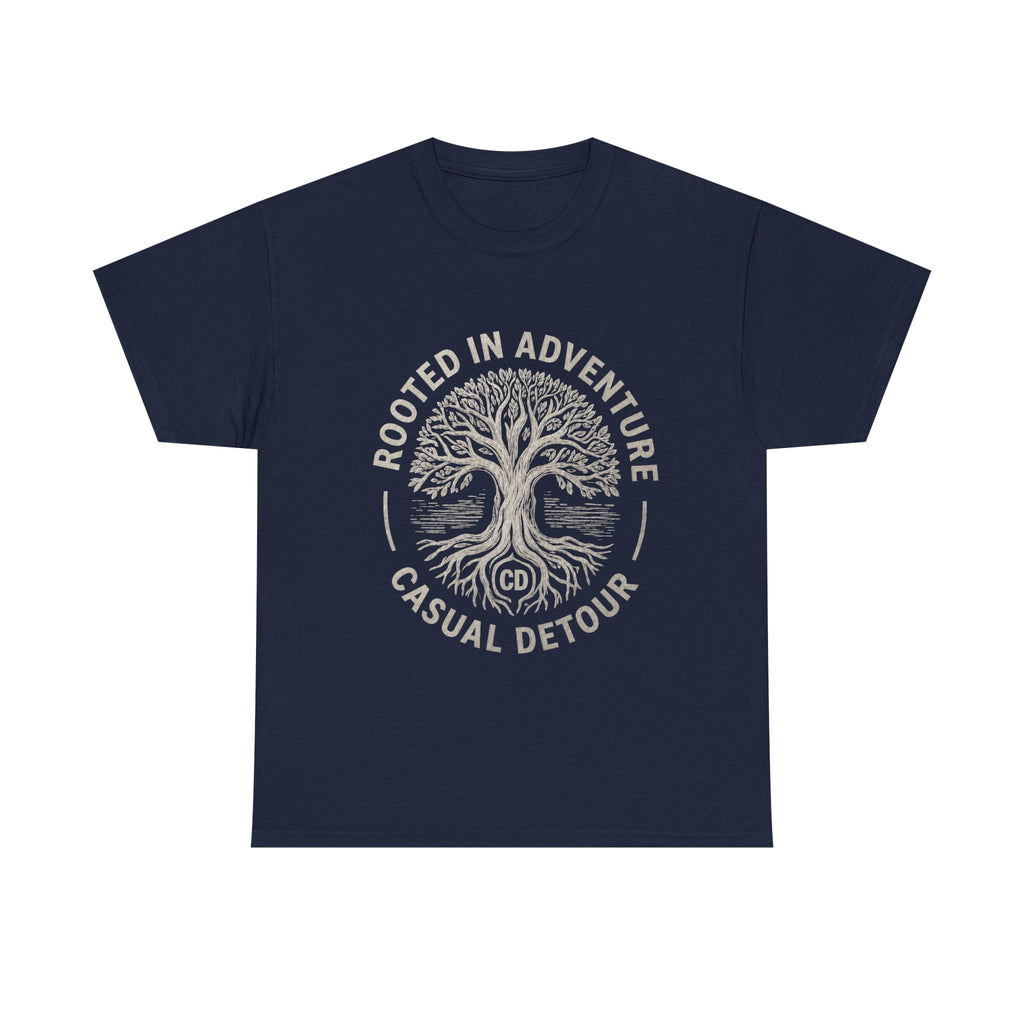 Adventure Tree T‑Shirt — "Rooted in Adventure, Casual Detour" Outdoor Graphic Tee