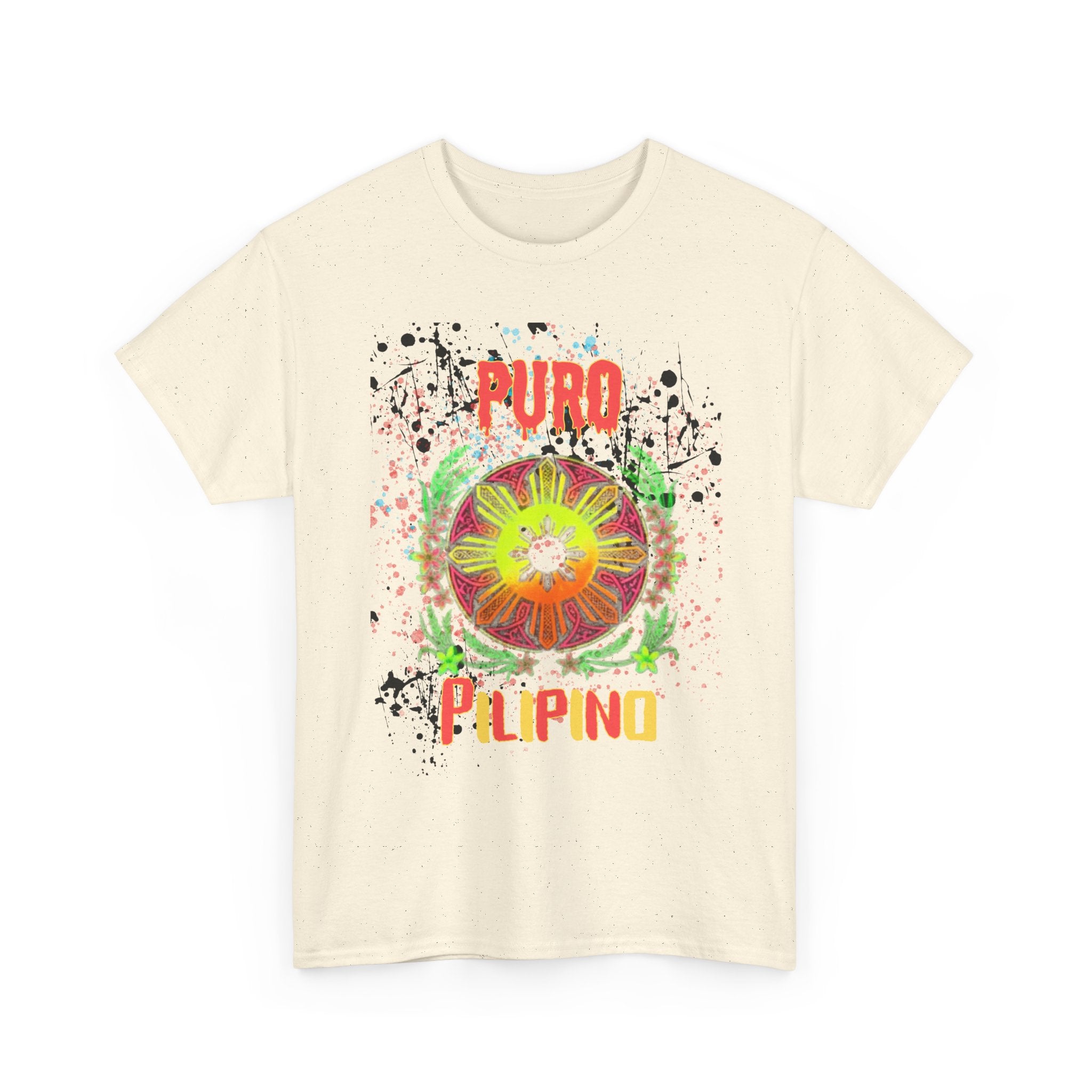 Puro Pilipino Graphic Tee — Vibrant Filipino Pride Floral Design