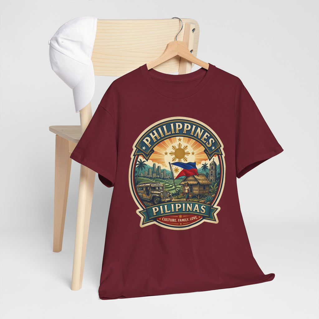 Philippines Vintage Badge T-Shirt – Filipino Pride Travel Tee