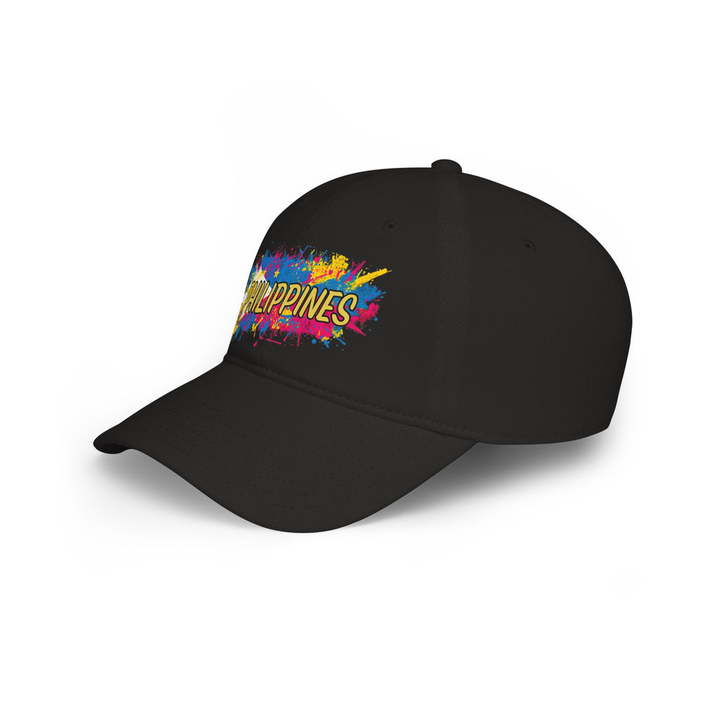 Philippines Paint Splash Baseball Cap — Colorful Filipino Pride Hat