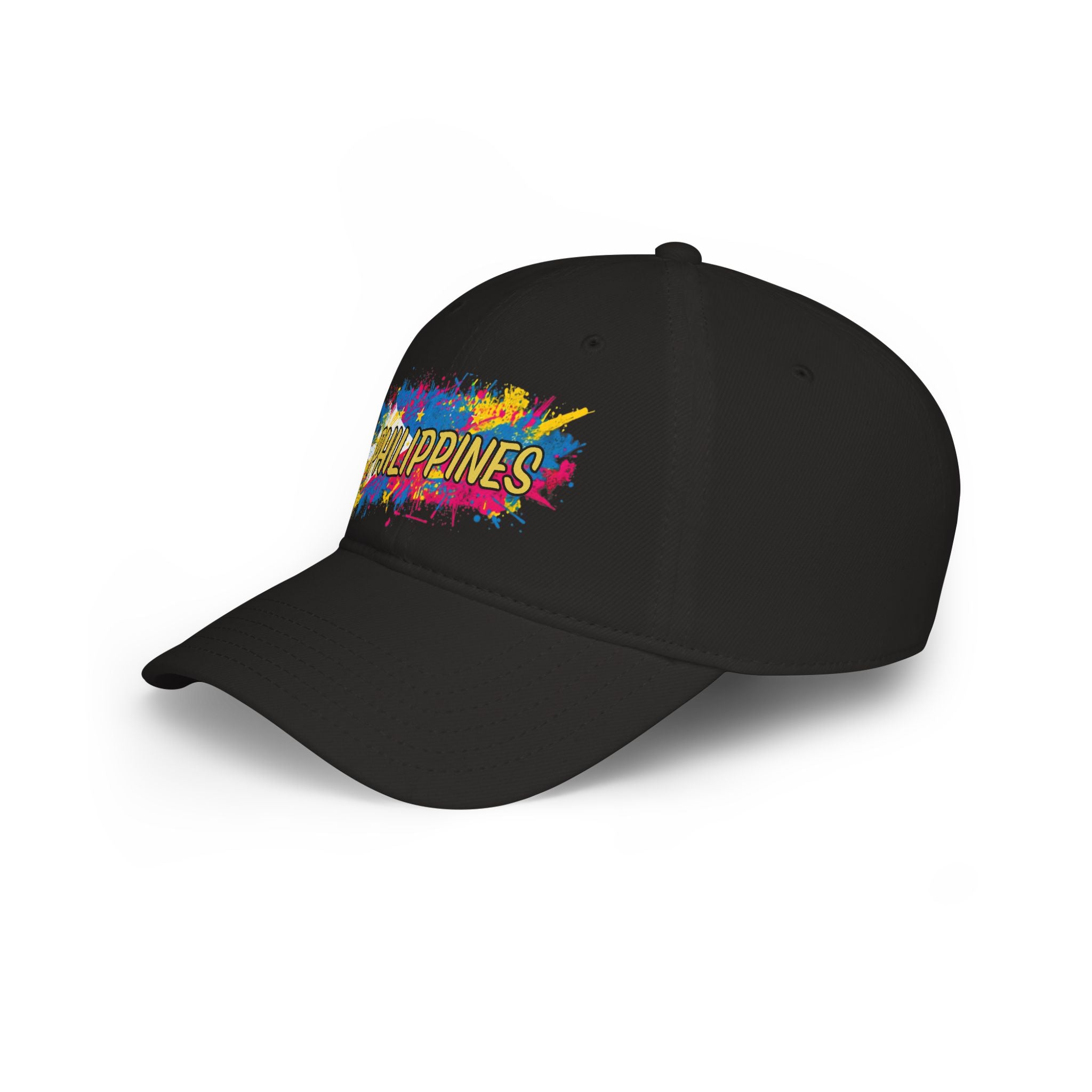 Philippines Paint Splash Baseball Cap — Colorful Filipino Pride Hat