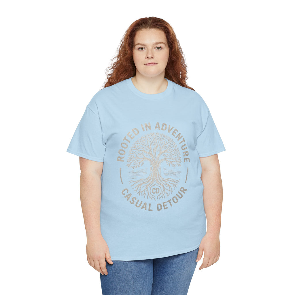Adventure Tree T‑Shirt — "Rooted in Adventure, Casual Detour" Outdoor Graphic Tee