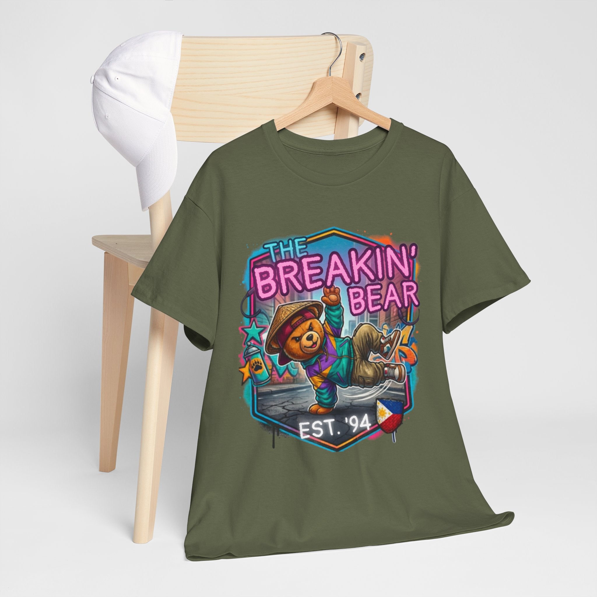 Breakin' Bear Graphic Tee — 'The Breakin' Bear' Est. '94 Retro Streetwear Filipino