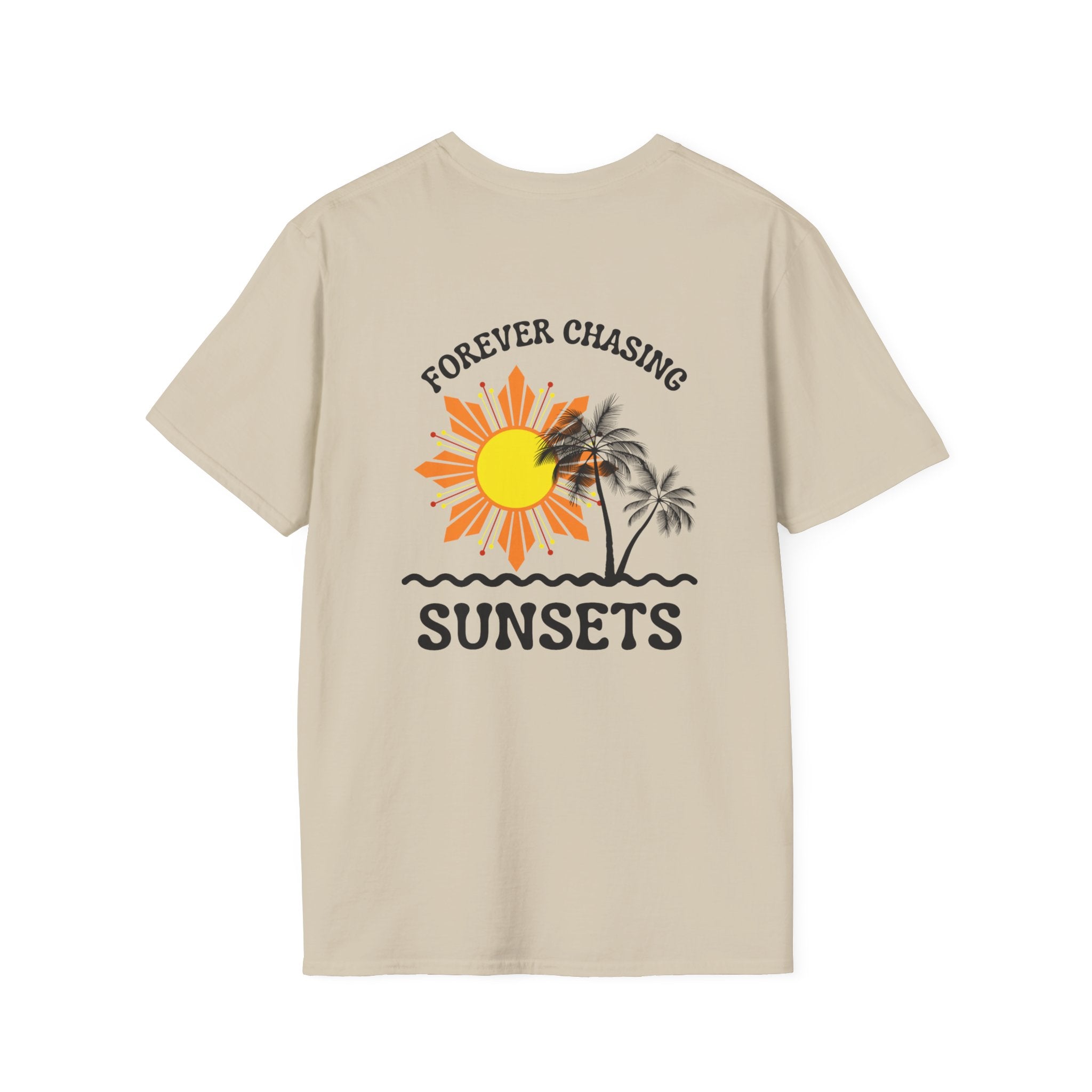 Philippines Sunset Graphic T-Shirt — "Forever Chasing Sunsets" Tropical Palm Tee