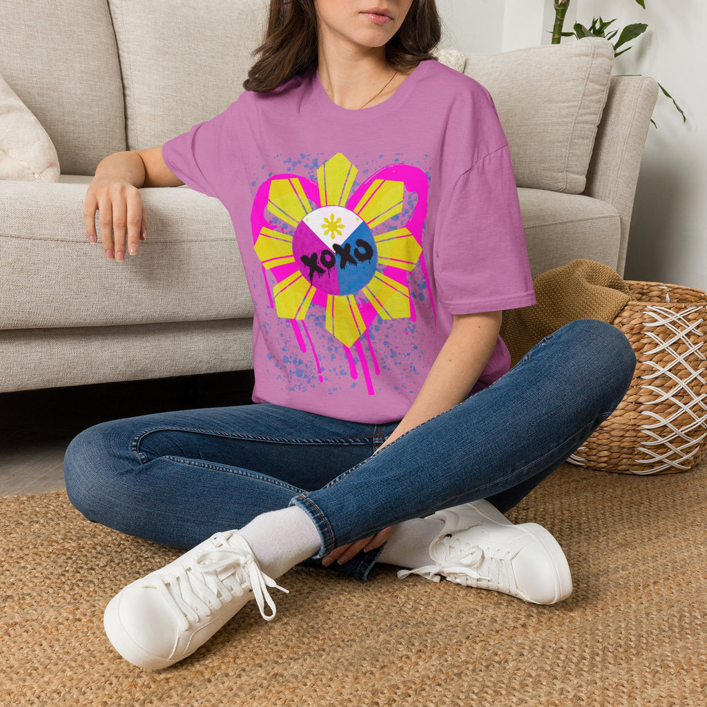 Pinay power Flower Graffiti T-Shirt bloom Tee