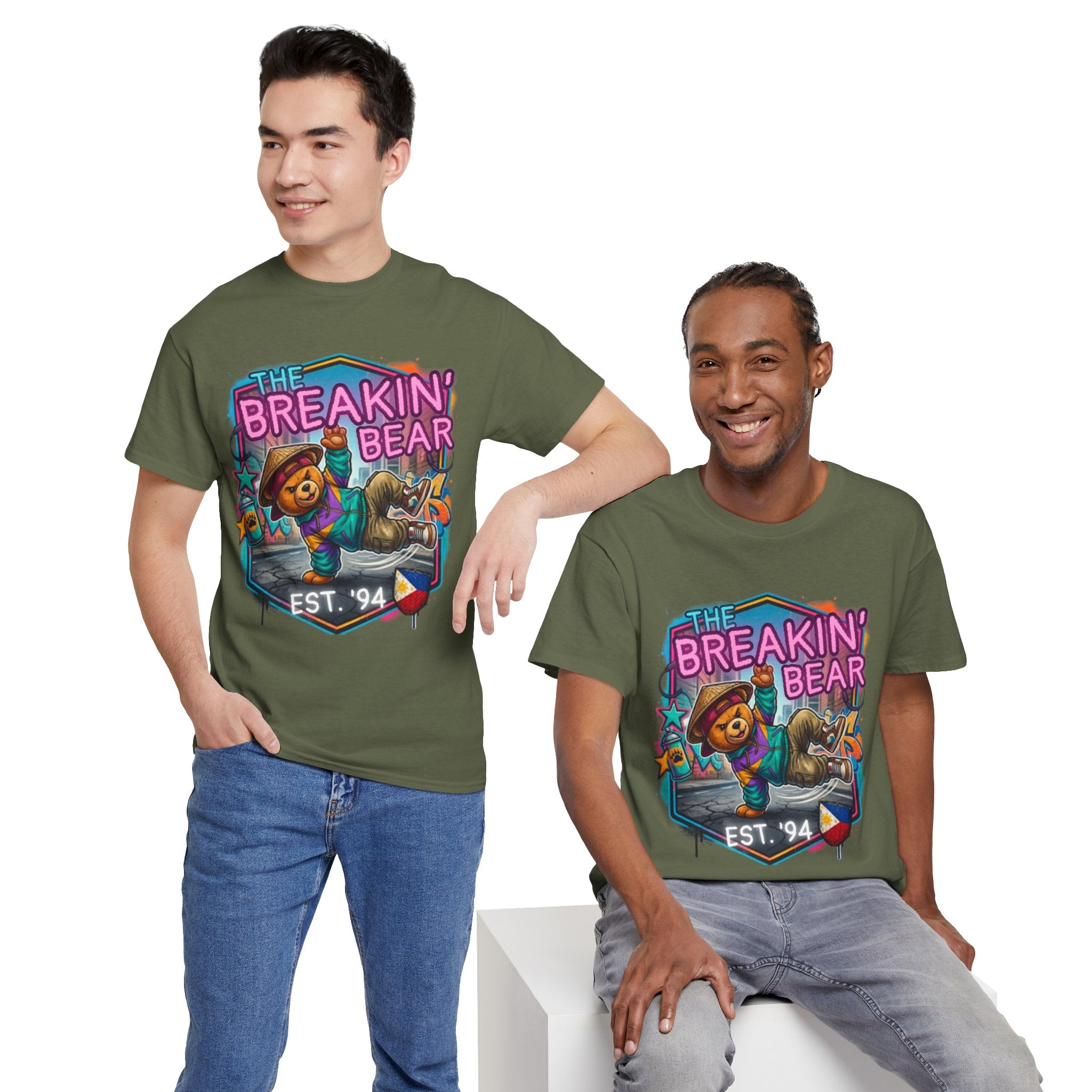 Breakin' Bear Graphic Tee — 'The Breakin' Bear' Est. '94 Retro Streetwear Filipino
