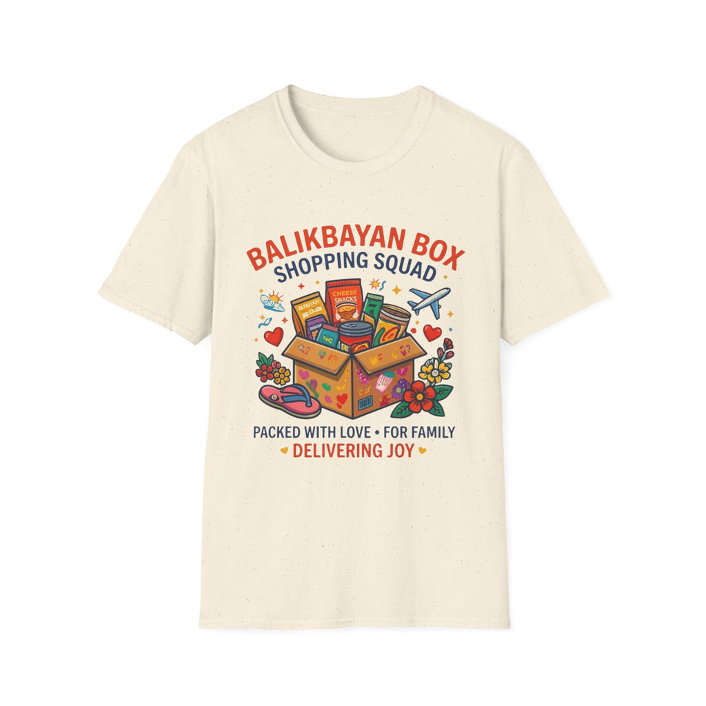 Balikbayan Box T-Shirt — "Balikbayan Box Shopping Squad" Filipino Care Package Tee