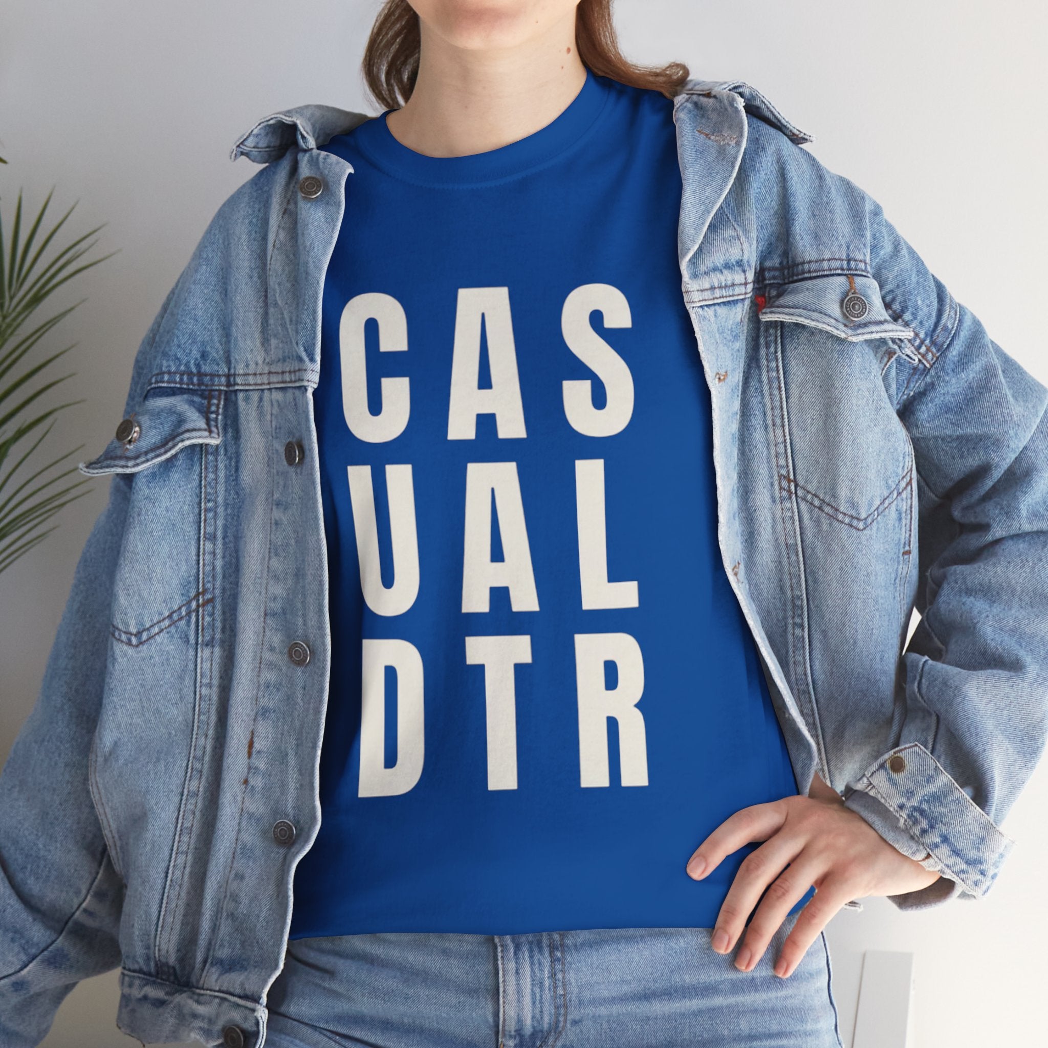 Casual Detour Graphic Tee — Vertical Text Black T‑Shirt