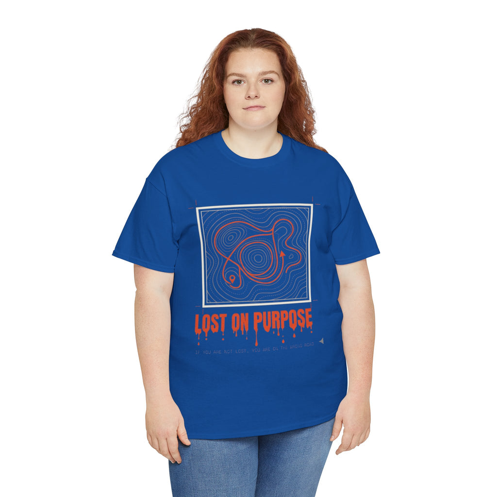 Lost On Purpose T-Shirt - Casual Detour-— Abstract Line Art Graphic Tee