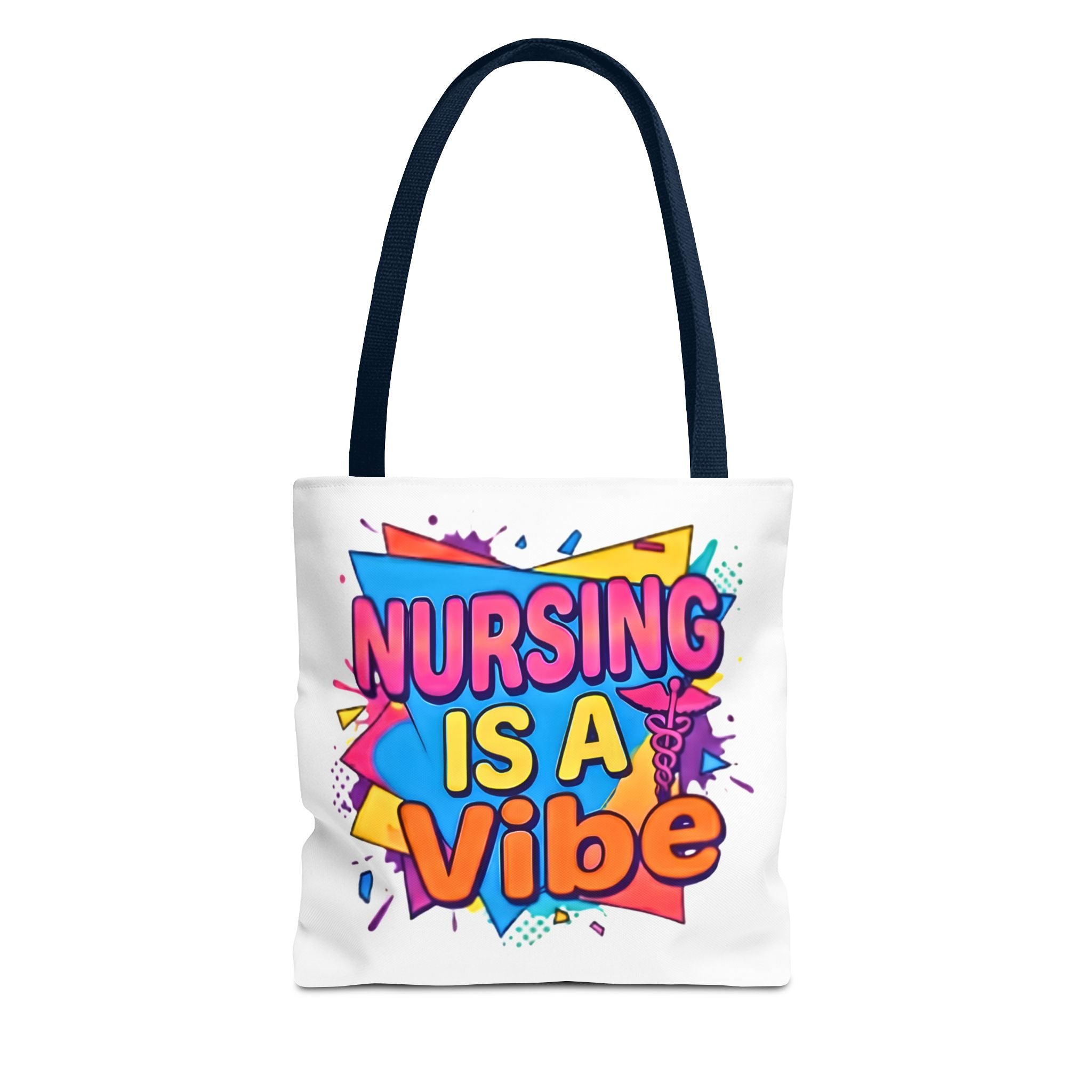 Nursing Is a Vibe Tote Bag – Colorful Nurse Gift Tote for Nurses
