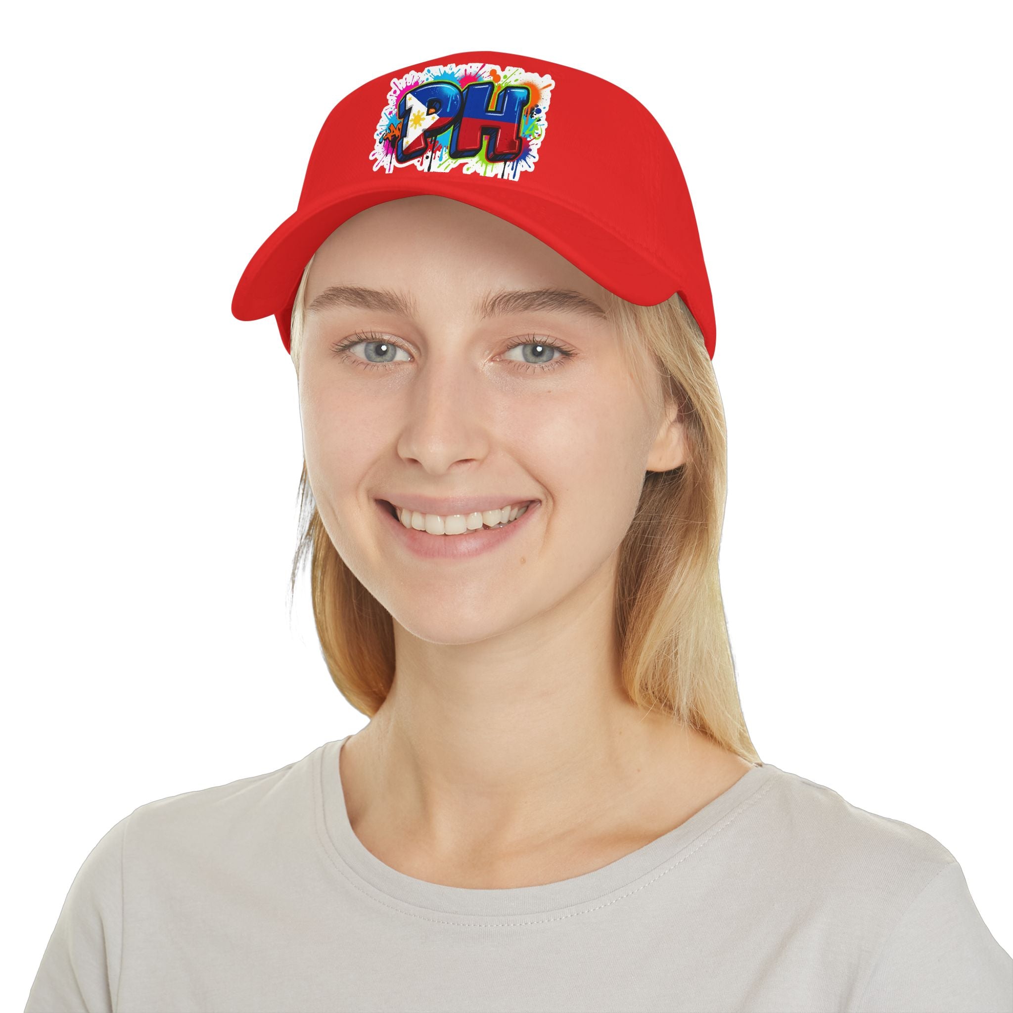 PH Graffiti Baseball Cap — Colorful Filipino Pride Low Profile Ha