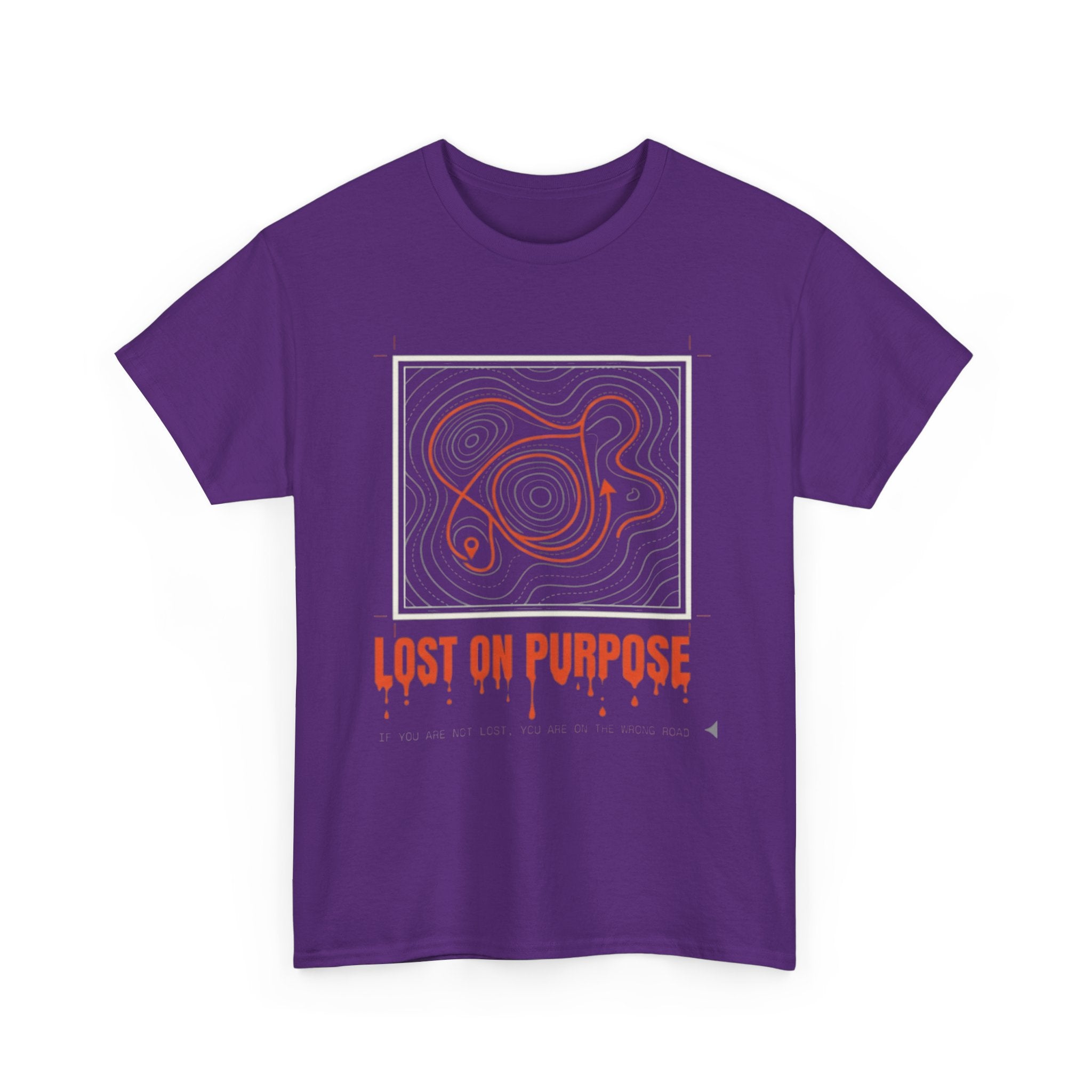 Lost On Purpose T-Shirt - Casual Detour-— Abstract Line Art Graphic Tee