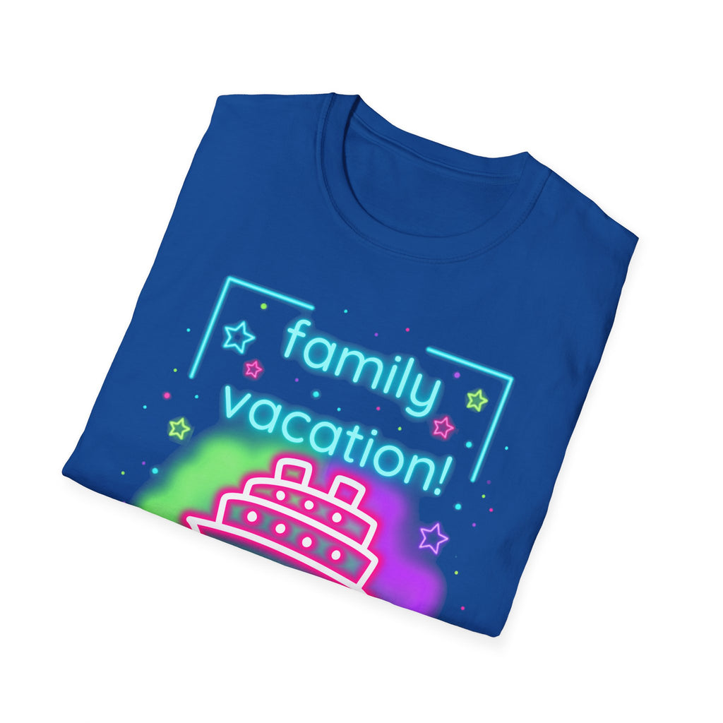 Family Vacation 2026 T-Shirt — Neon Cruise Graphic