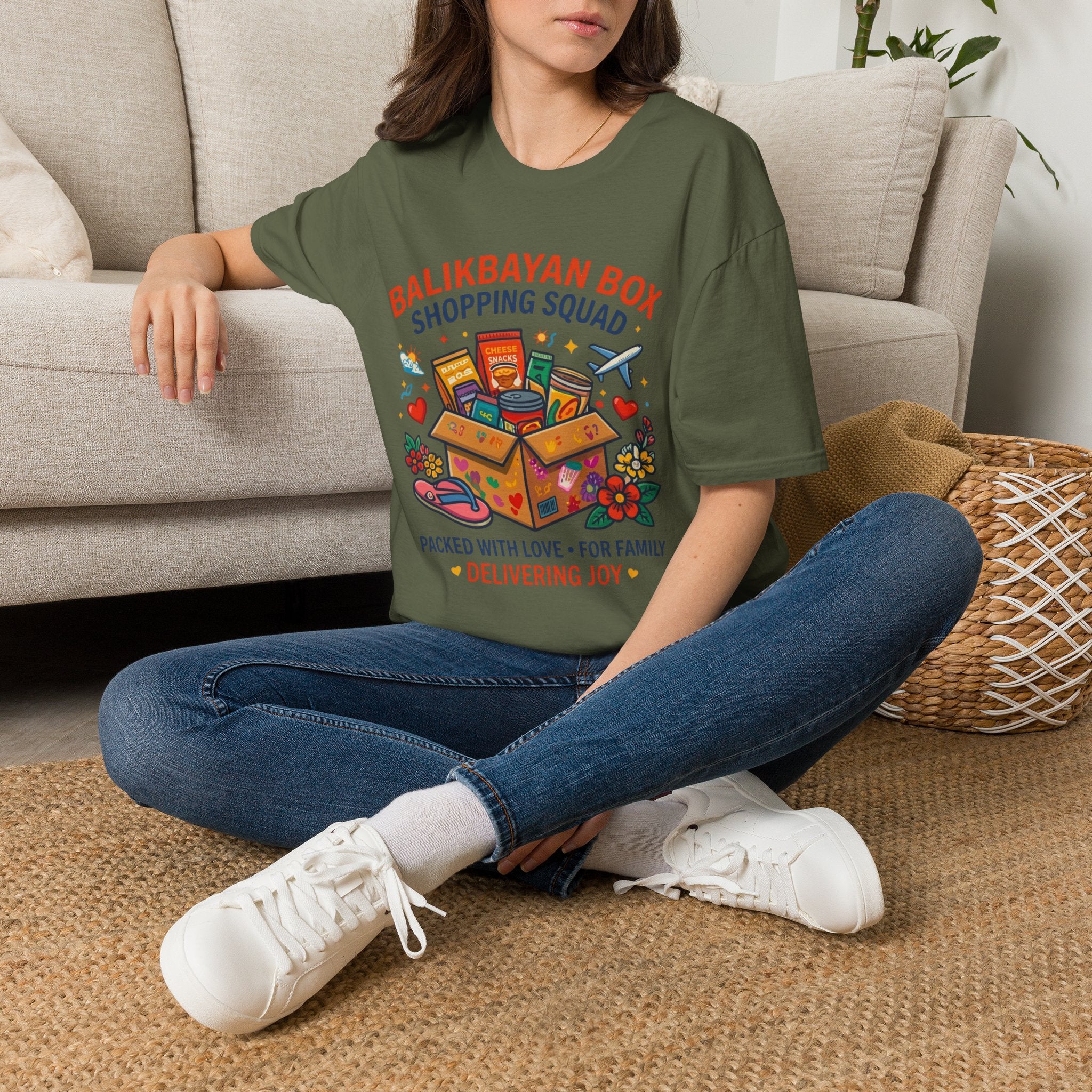 Balikbayan Box T-Shirt — "Balikbayan Box Shopping Squad" Filipino Care Package Tee