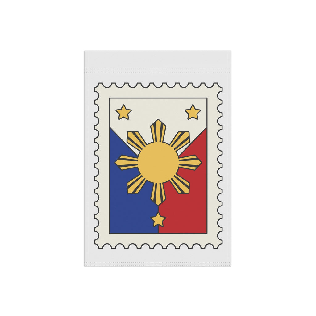 Filipino Sun Stamp Garden Flag — Patriotic Philippines House Banner