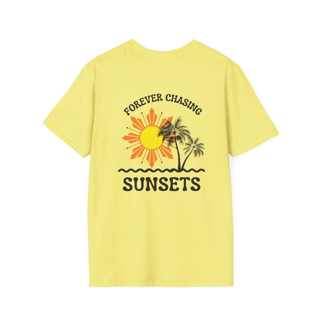 Philippines Sunset Graphic T-Shirt — "Forever Chasing Sunsets" Tropical Palm Tee