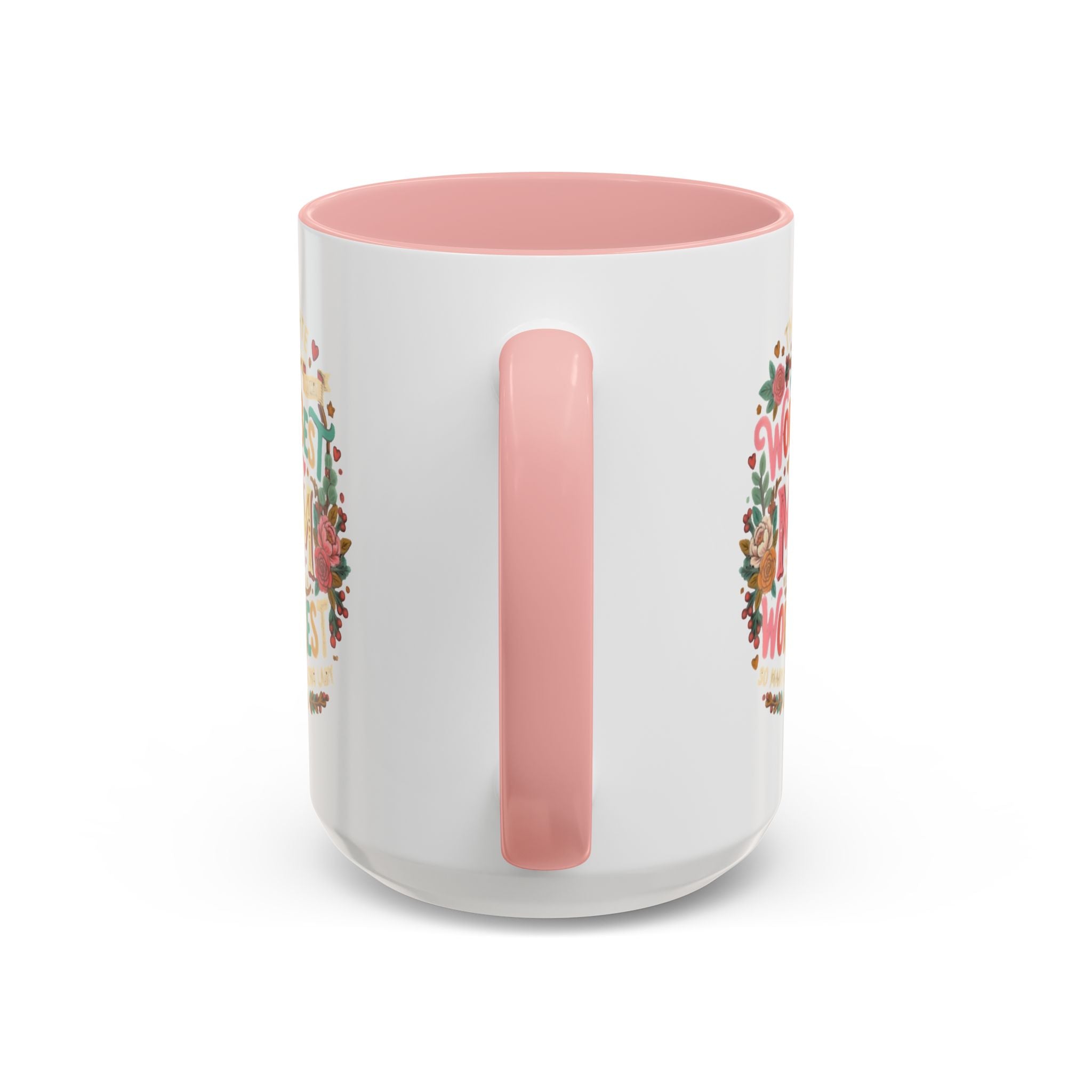 World's Best Mom Accent Coffee Mug — Floral Mother's Day 11/15oz