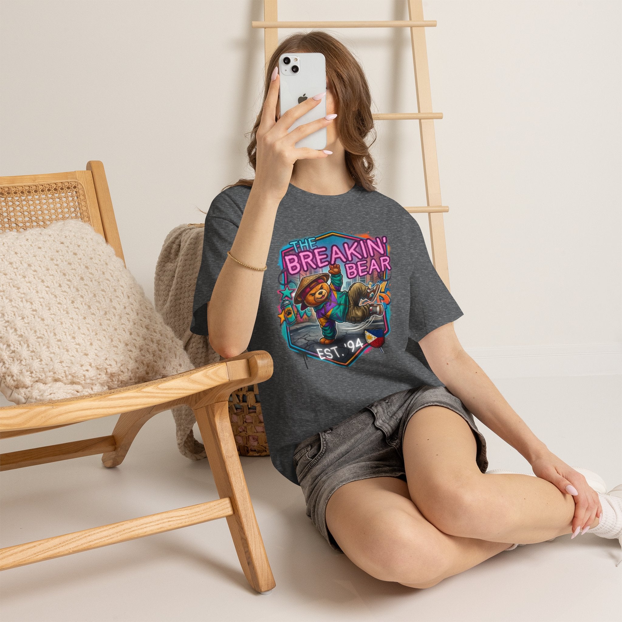 Breakin' Bear Graphic Tee — 'The Breakin' Bear' Est. '94 Retro Streetwear Filipino