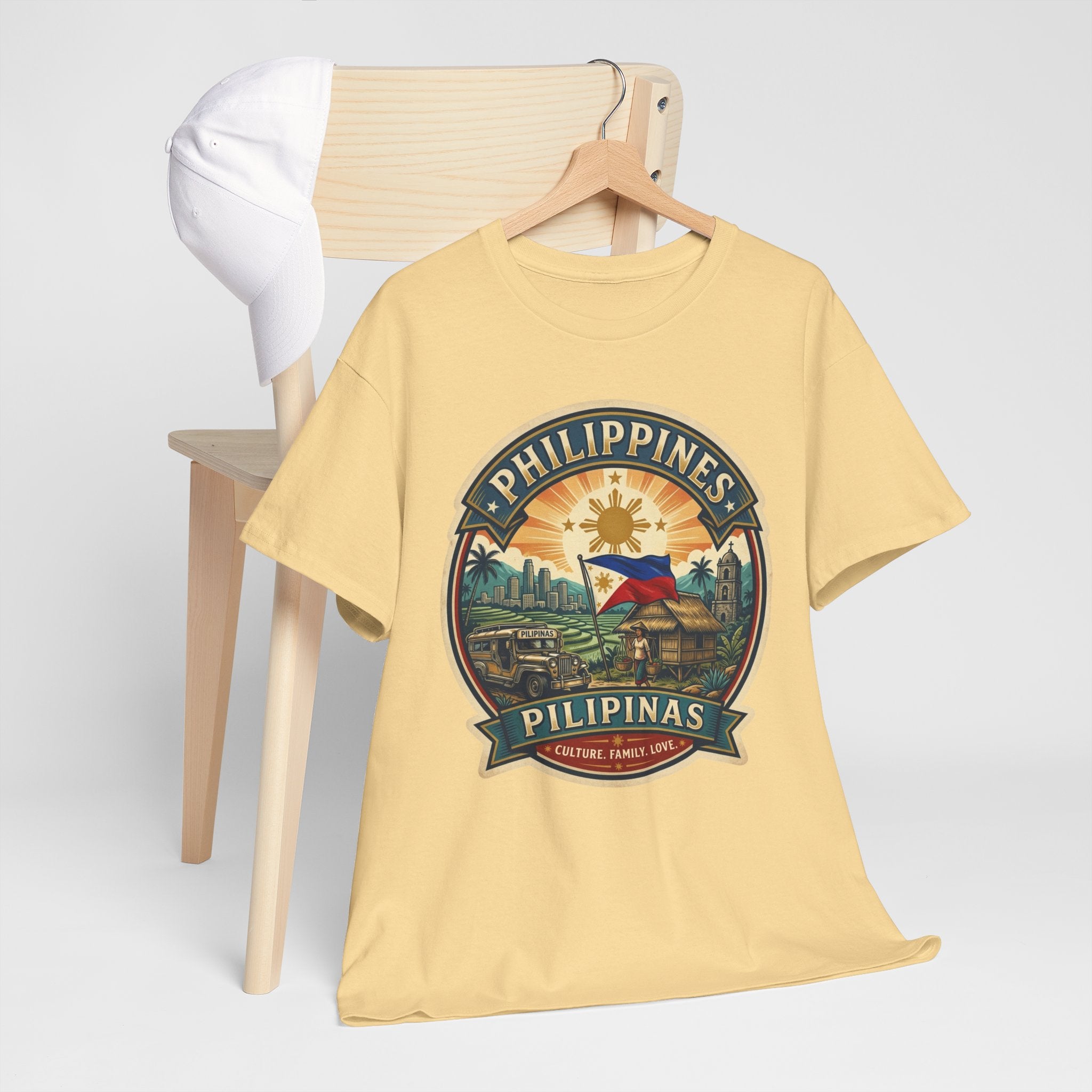 Philippines Vintage Badge T-Shirt – Filipino Pride Travel Tee