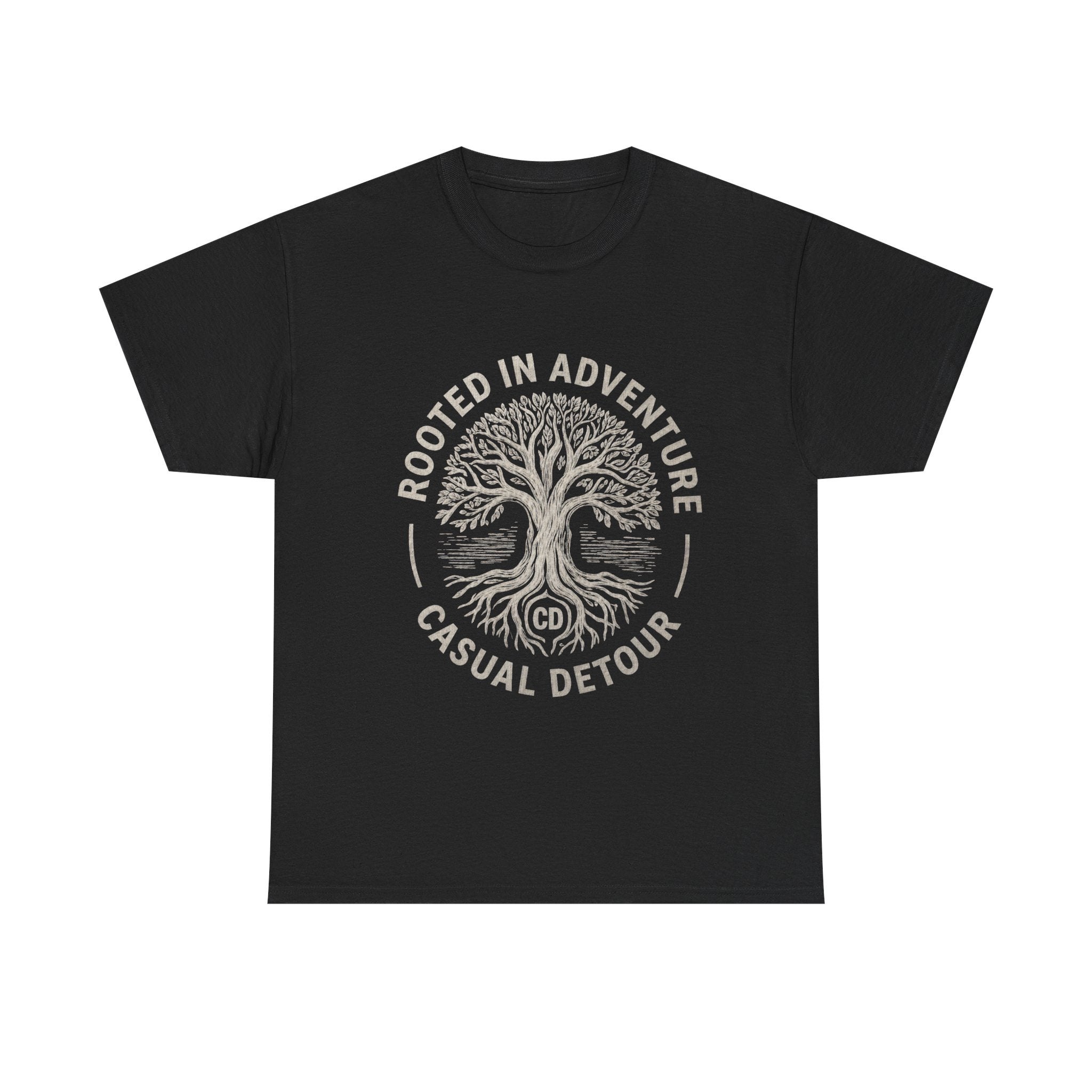 Adventure Tree T‑Shirt — "Rooted in Adventure, Casual Detour" Outdoor Graphic Tee