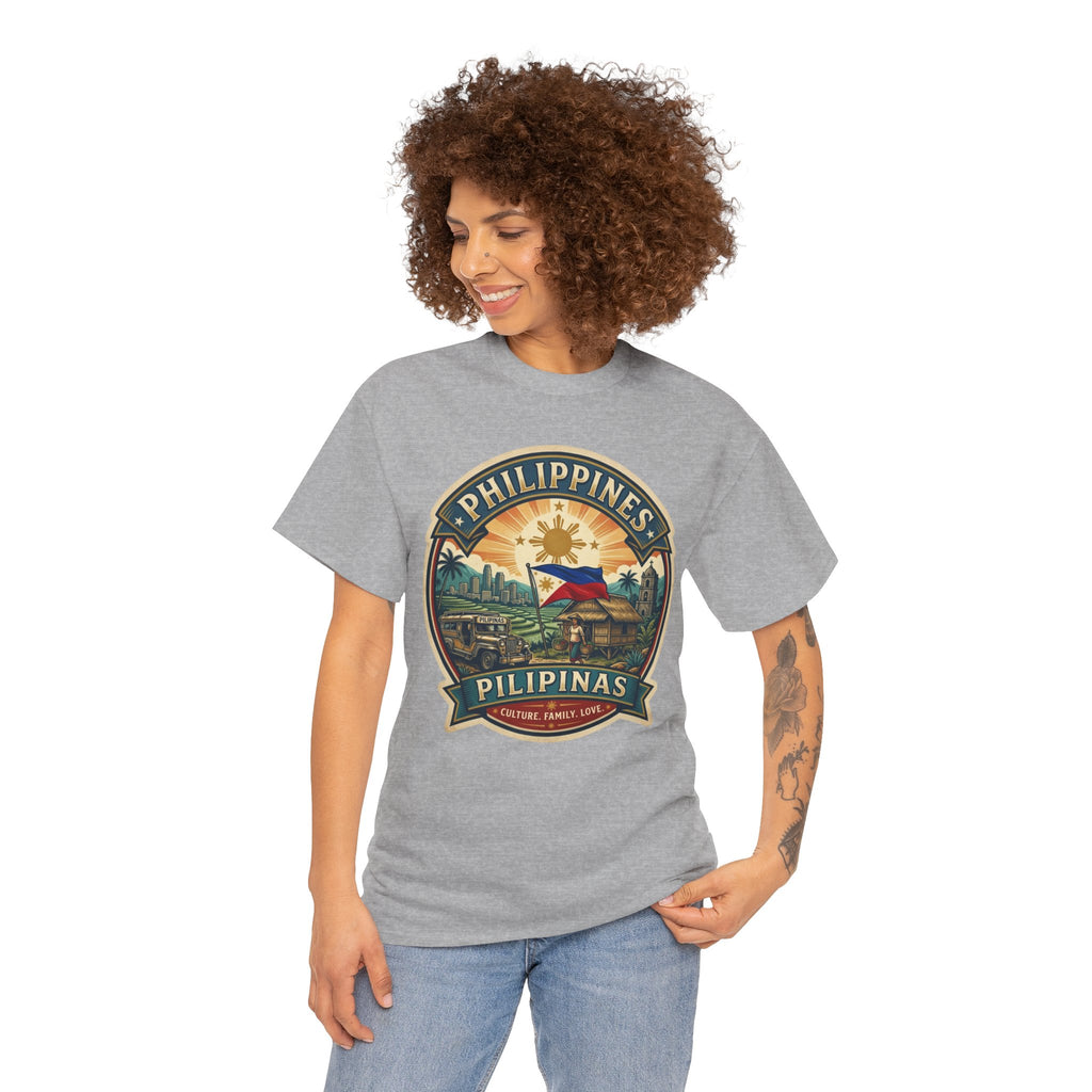 Philippines Vintage Badge T-Shirt – Filipino Pride Travel Tee