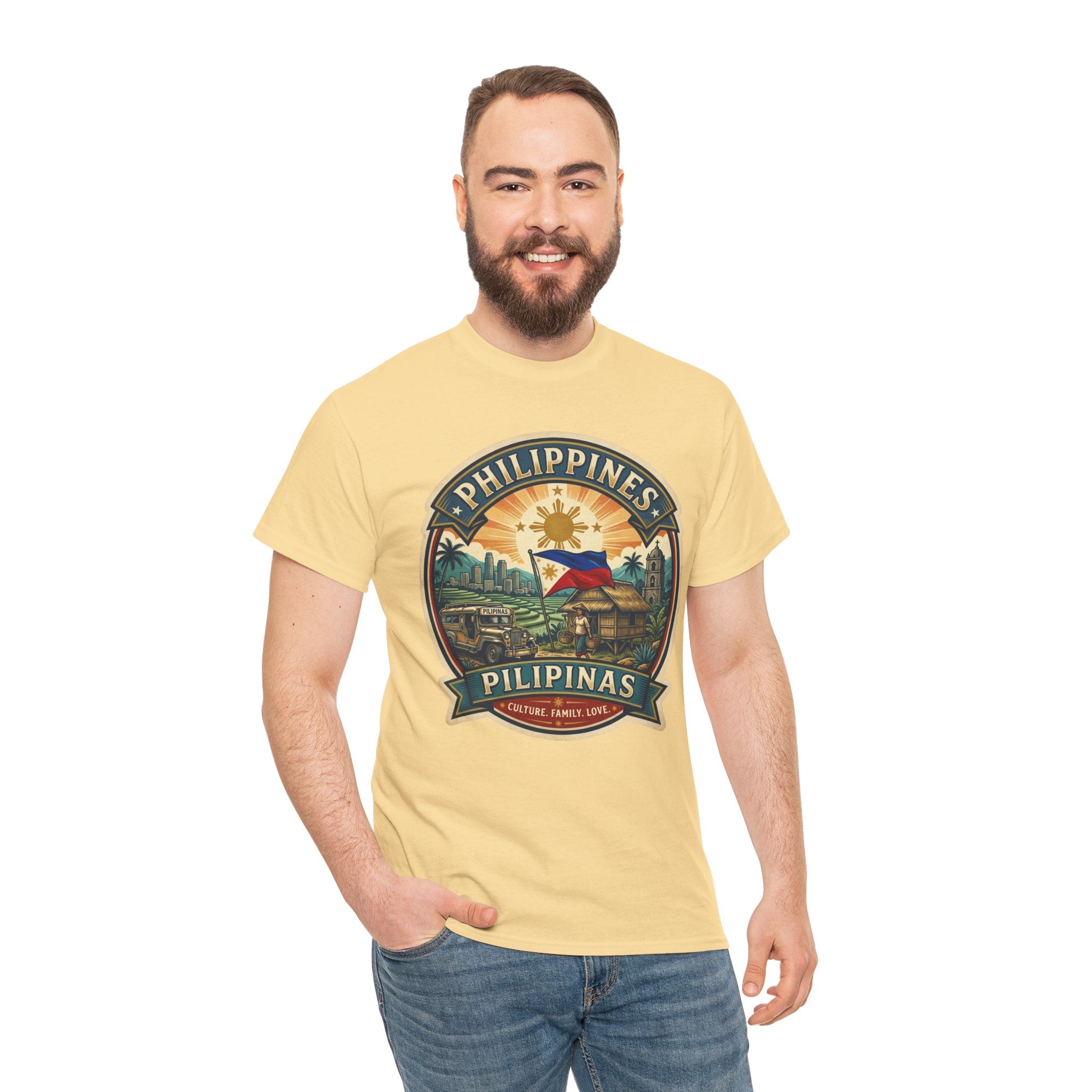 Philippines Vintage Badge T-Shirt – Filipino Pride Travel Tee