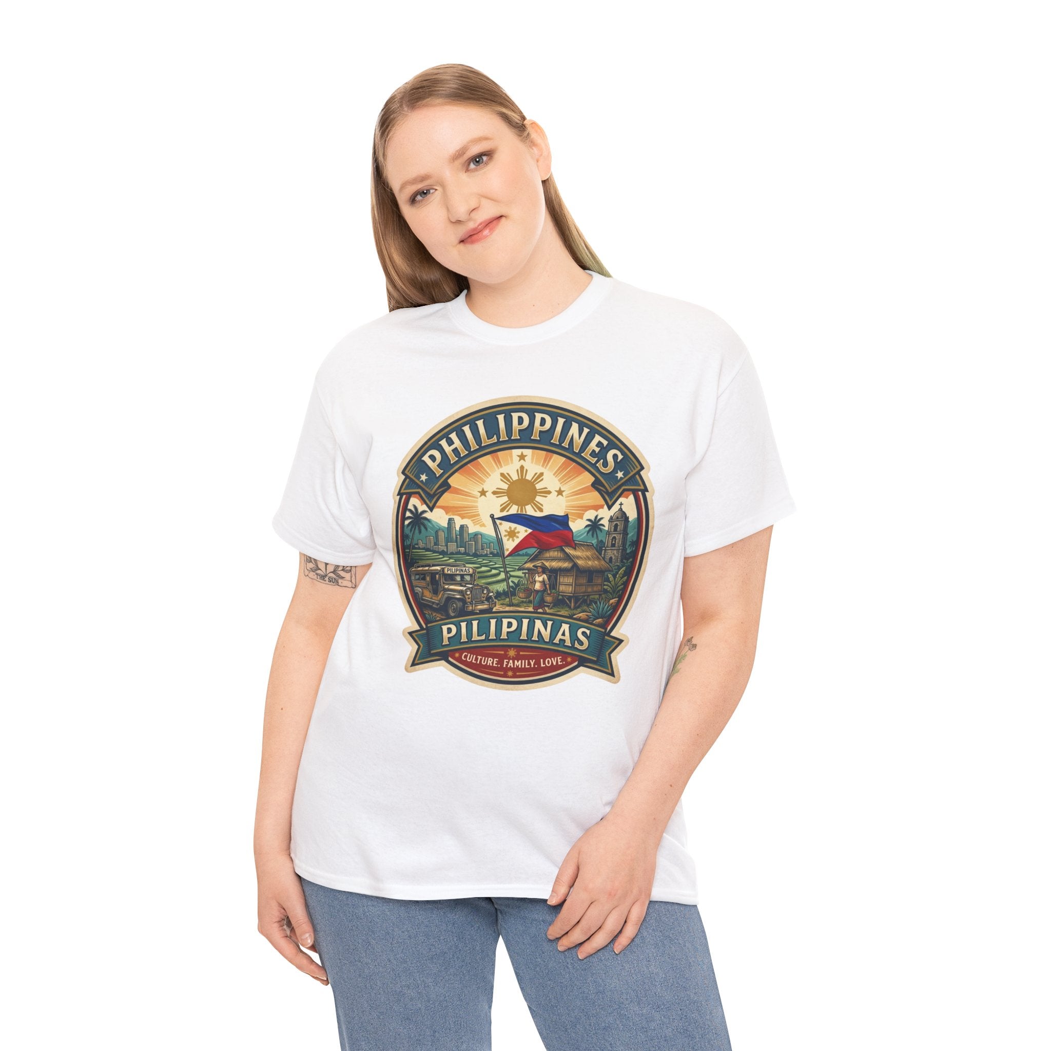 Philippines Vintage Badge T-Shirt – Filipino Pride Travel Tee