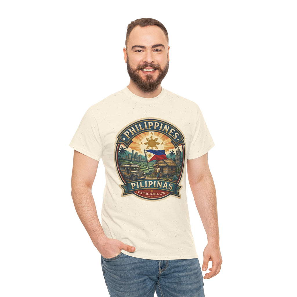 Philippines Vintage Badge T-Shirt – Filipino Pride Travel Tee