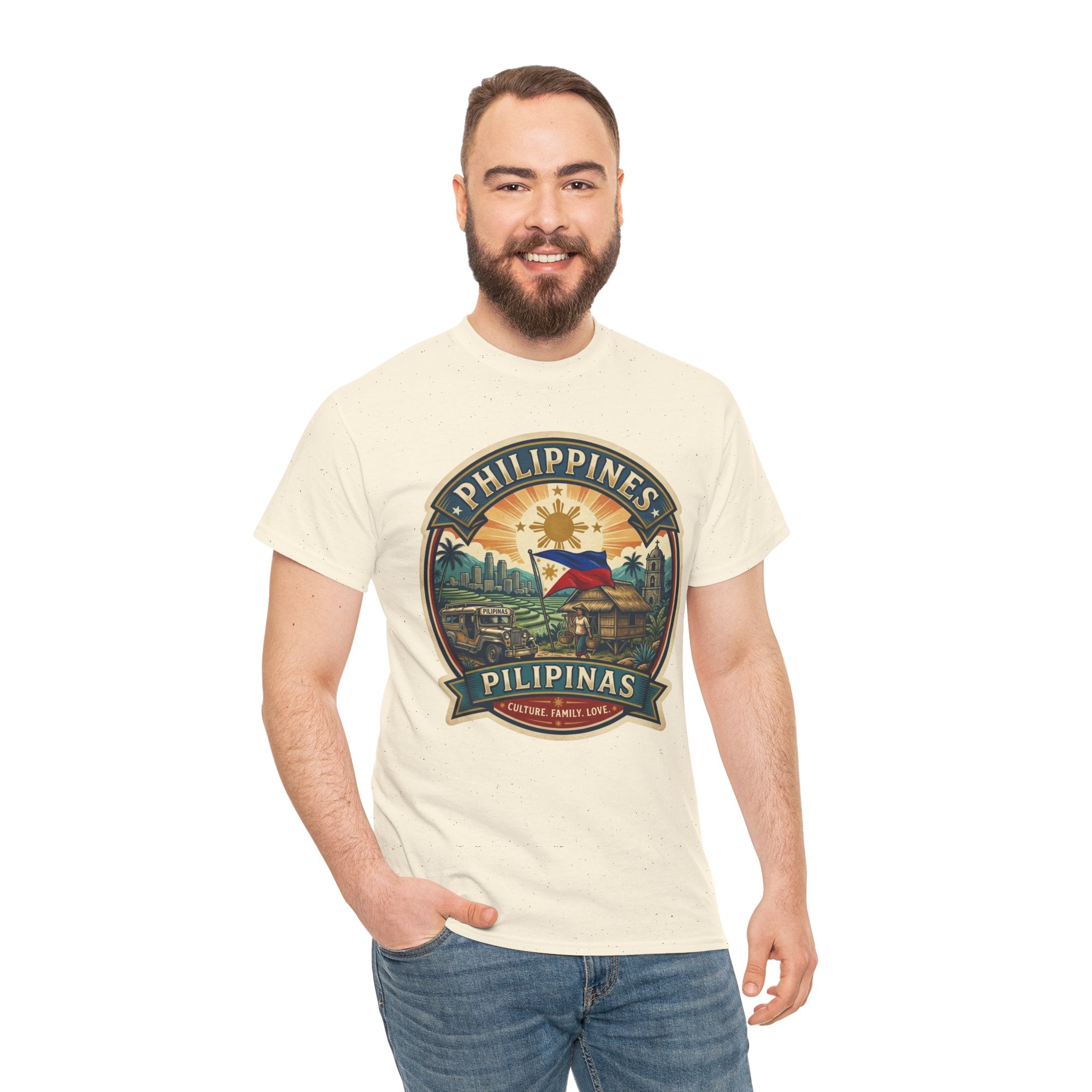 Philippines Vintage Badge T-Shirt – Filipino Pride Travel Tee