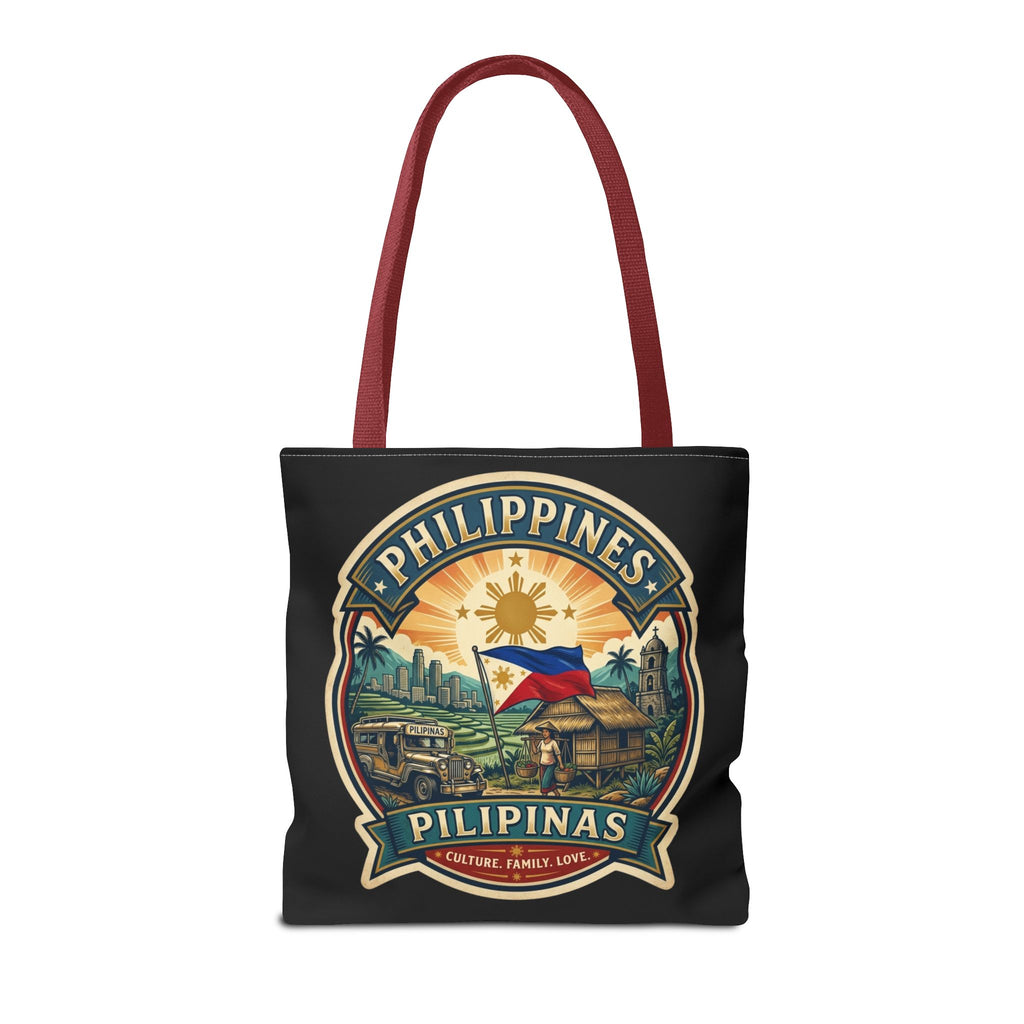 Philippines Vintage Travel Tote Bag — Pilipinas Flag & Island Scene