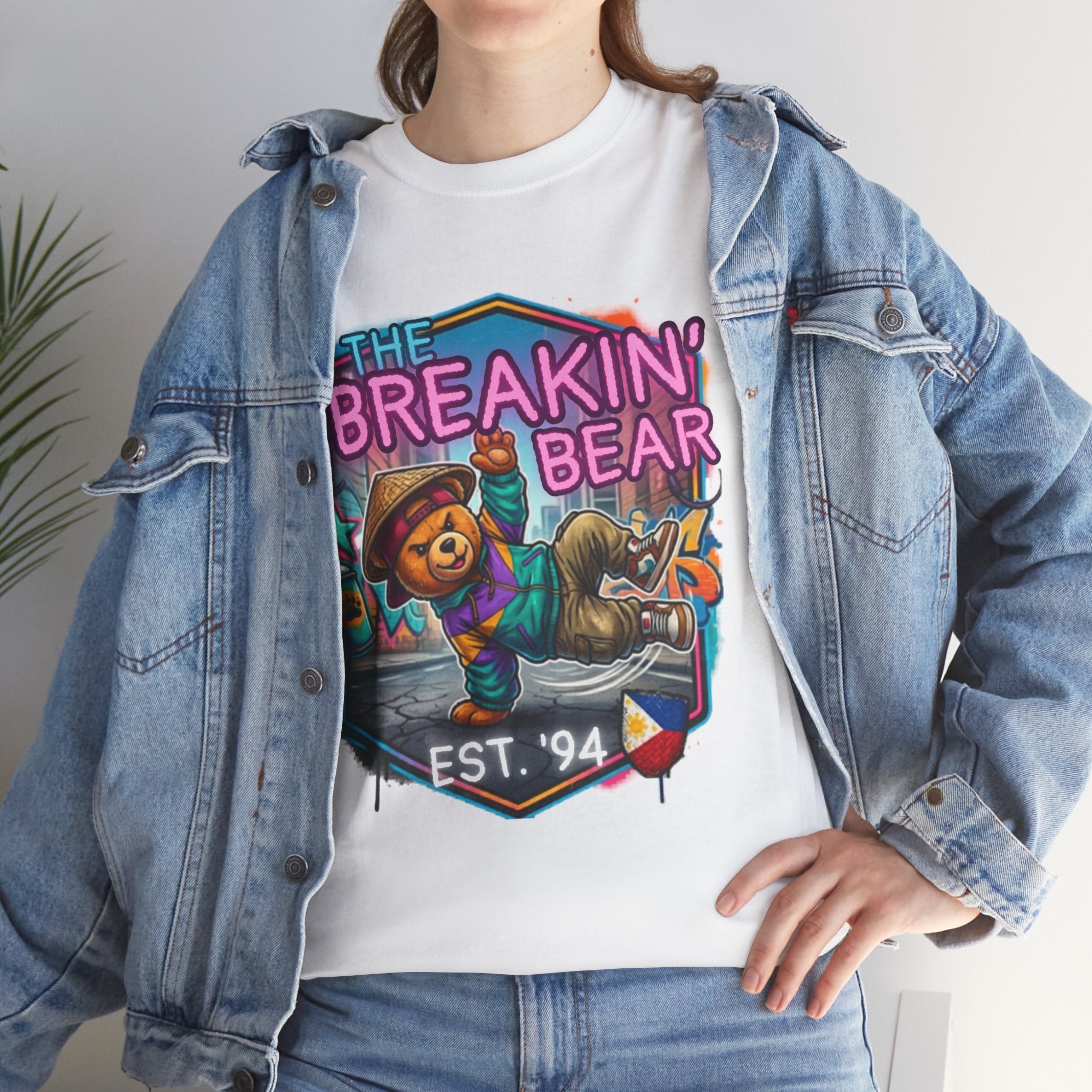 Breakin' Bear Graphic Tee — 'The Breakin' Bear' Est. '94 Retro Streetwear Filipino