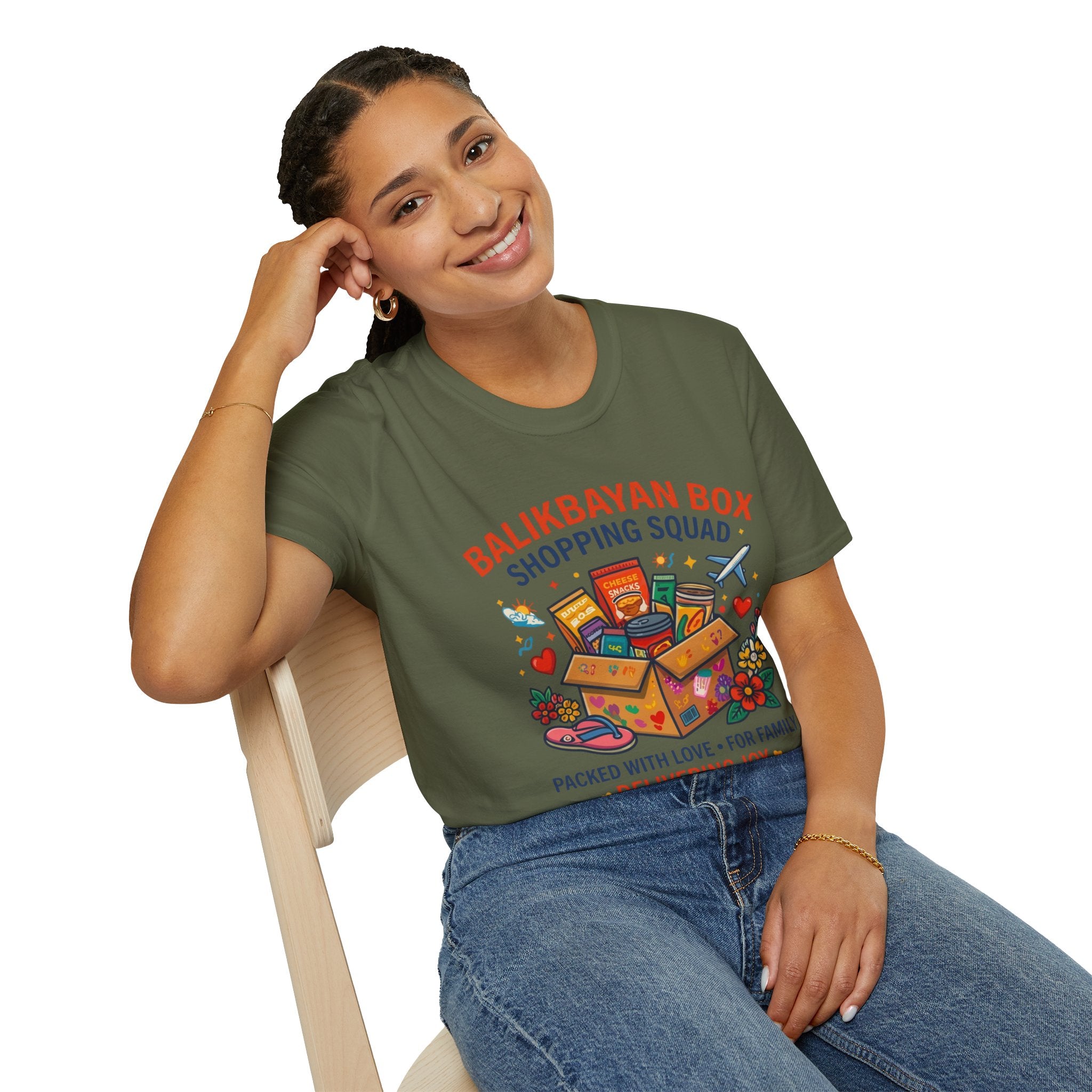 Balikbayan Box T-Shirt — "Balikbayan Box Shopping Squad" Filipino Care Package Tee
