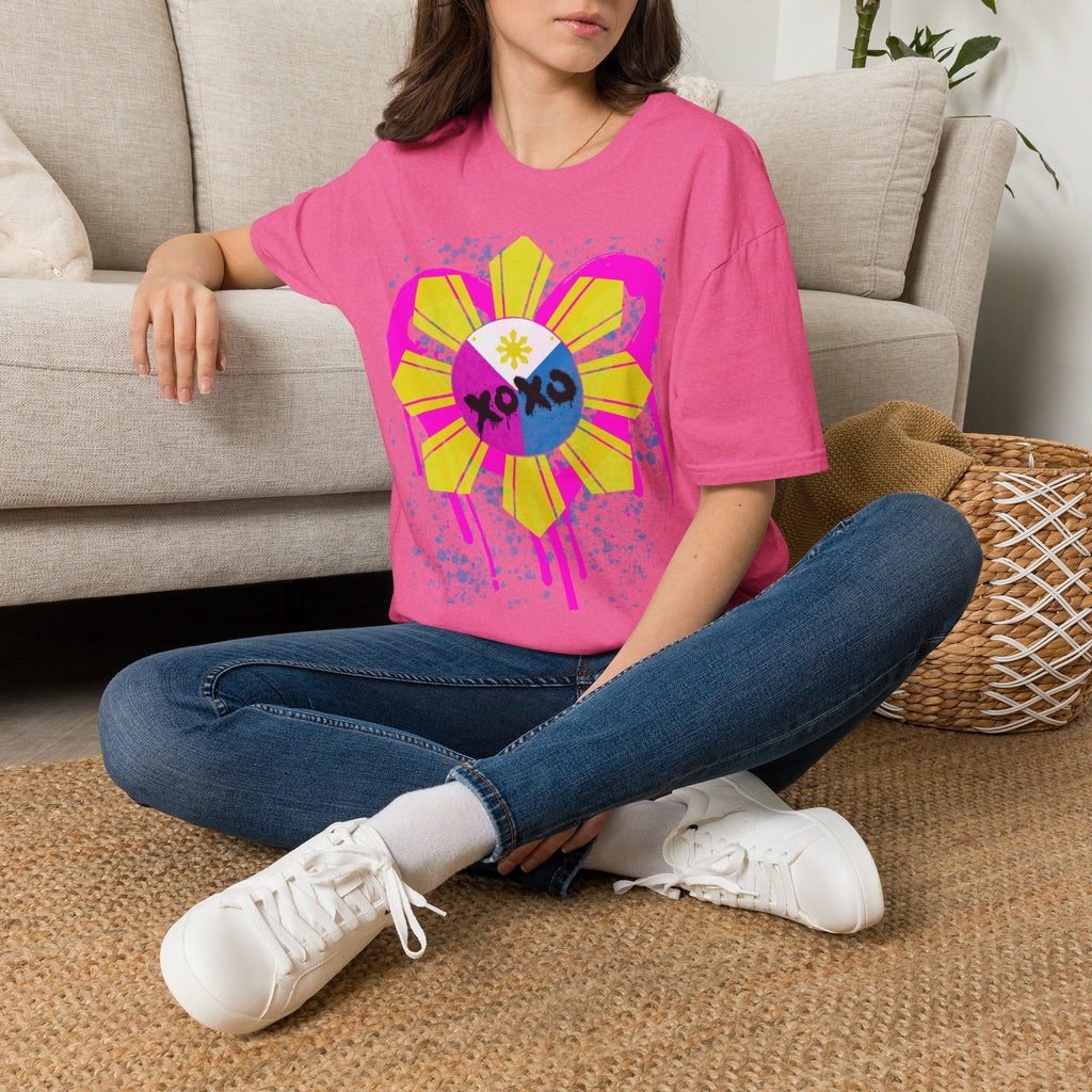 Pinay power Flower Graffiti T-Shirt bloom Tee