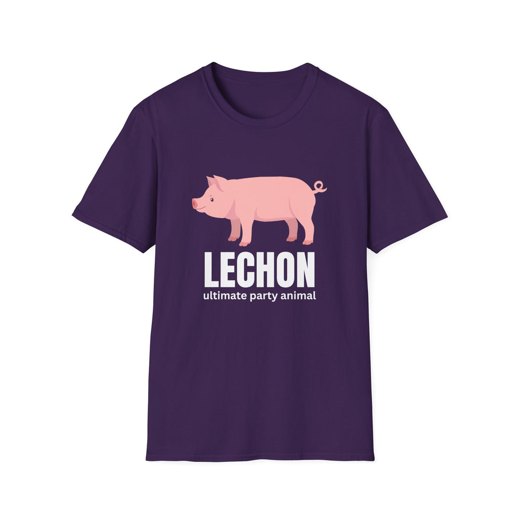 Lechon Pig T-Shirt — “Lechon: ultimate party animal” Funny Filipino Roast Pork Tee
