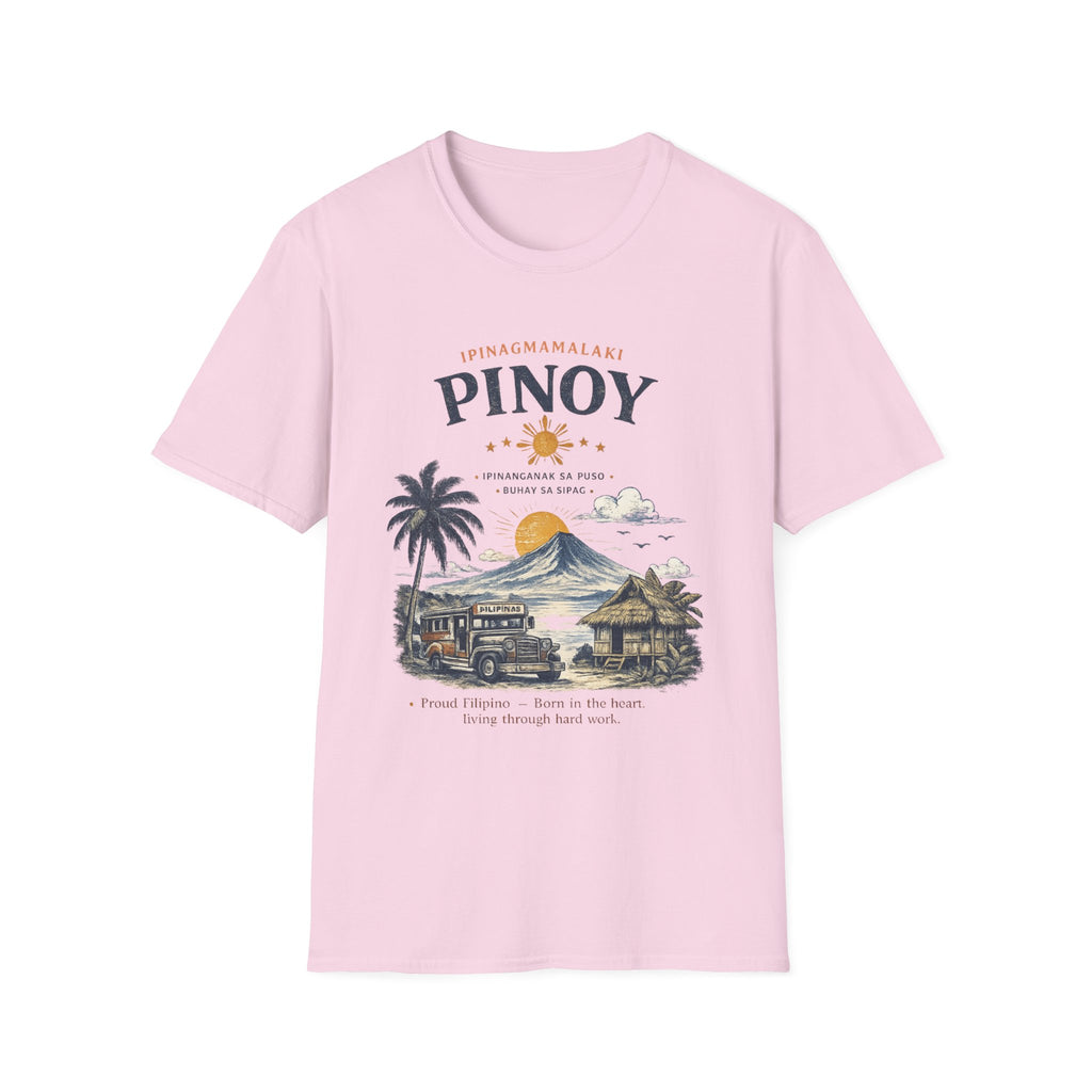 Pinoy Philippines T-Shirt – Vintage Mayon Volcano & Beach Travel Tee