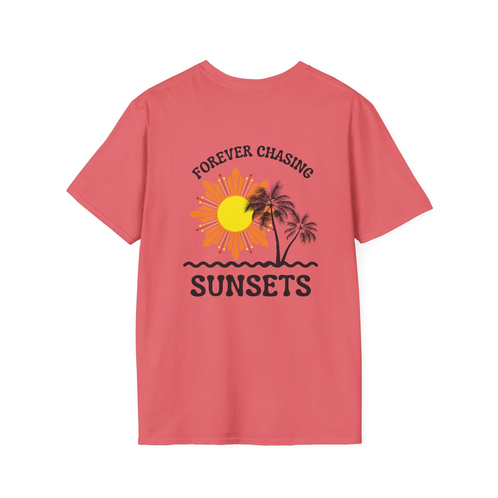 Philippines Sunset Graphic T-Shirt — "Forever Chasing Sunsets" Tropical Palm Tee