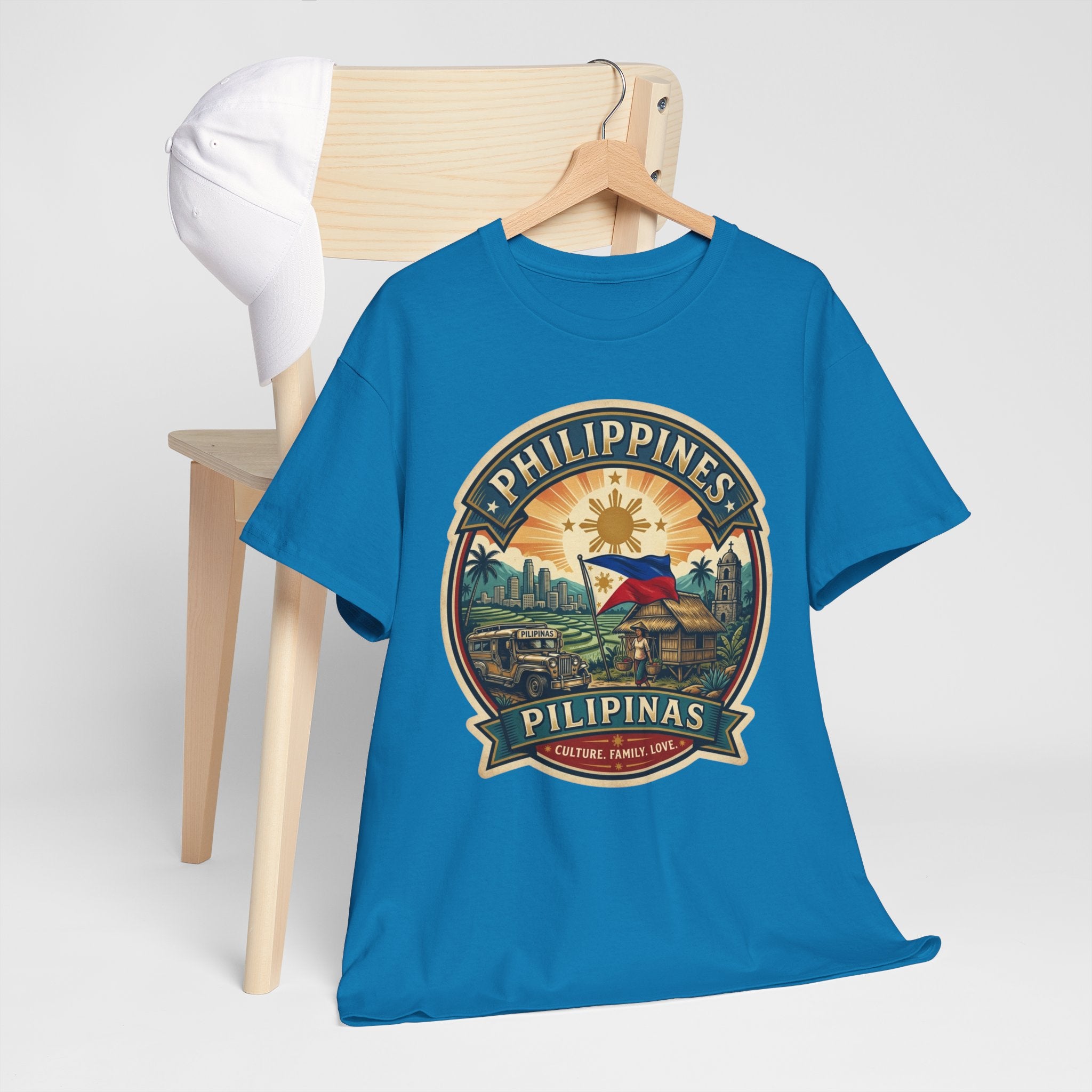 Philippines Vintage Badge T-Shirt – Filipino Pride Travel Tee