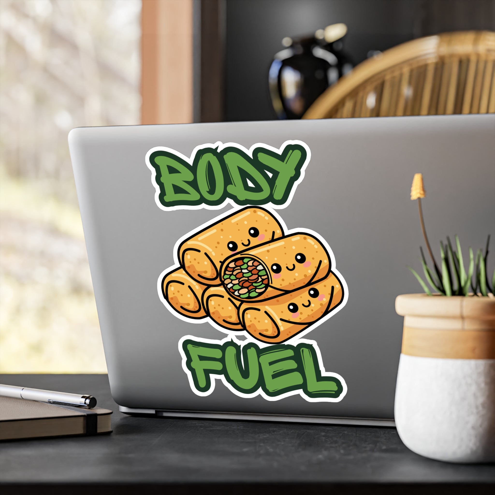 Cute Lumpia Stack Vinyl Sticker – Kawaii Philippines,  Pinoy, filipino,Food Kiss-Cut Decal