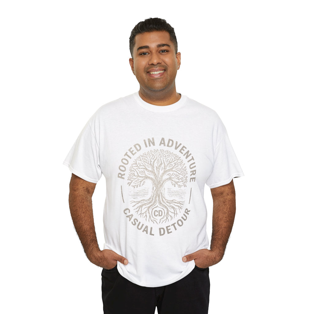 Adventure Tree T‑Shirt — "Rooted in Adventure, Casual Detour" Outdoor Graphic Tee