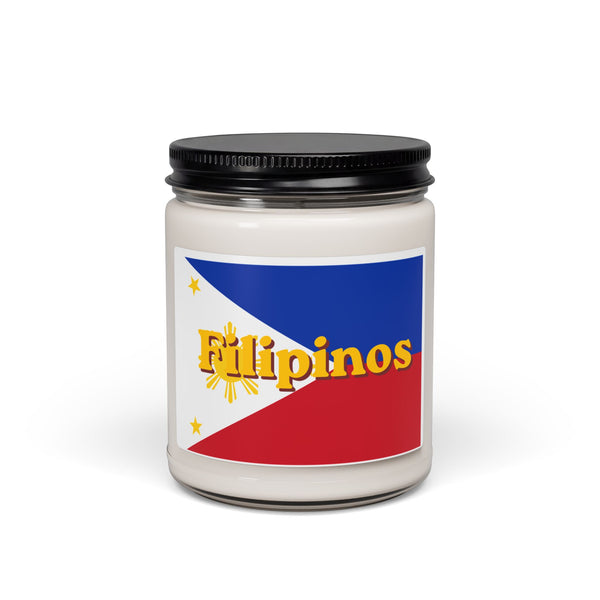 Filipinos Flag Soy Candle — 9oz Scented Jar (Patriotic Filipino Pride)