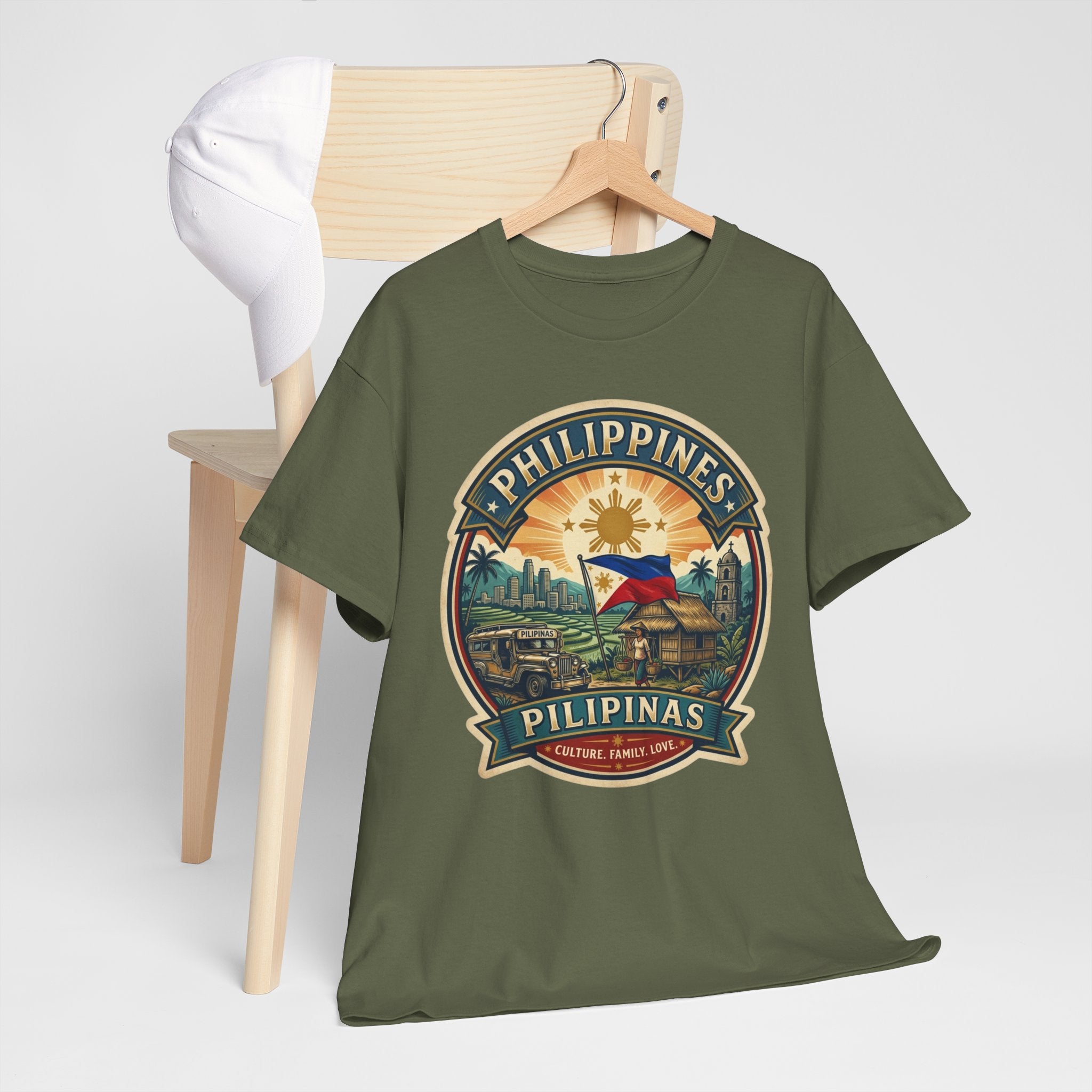 Philippines Vintage Badge T-Shirt – Filipino Pride Travel Tee