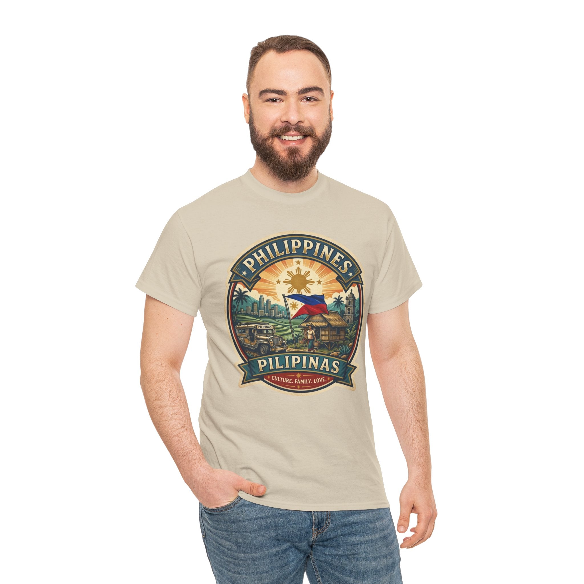 Philippines Vintage Badge T-Shirt – Filipino Pride Travel Tee