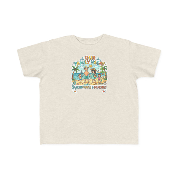 Toddler T‑Shirt — "Our Family Vacation" Beach Graphic | Summer Kids Tee
