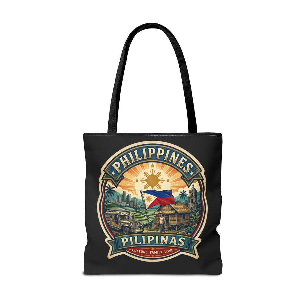 Philippines Vintage Travel Tote Bag — Pilipinas Flag & Island Scene