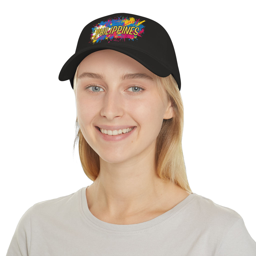Philippines Paint Splash Baseball Cap — Colorful Filipino Pride Hat