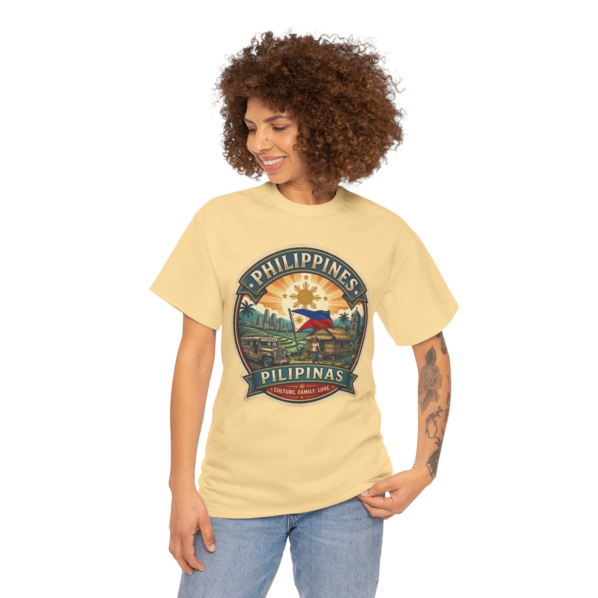 Philippines Vintage Badge T-Shirt – Filipino Pride Travel Tee