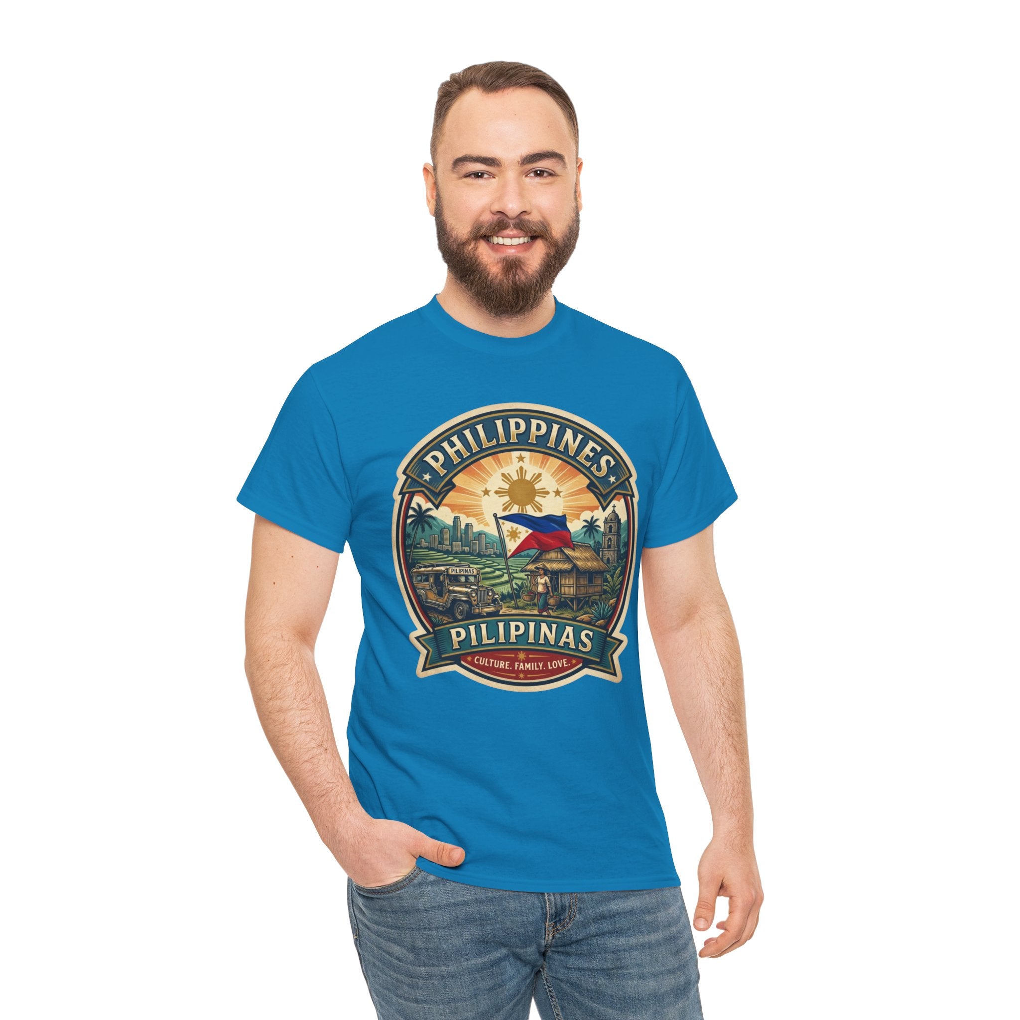 Philippines Vintage Badge T-Shirt – Filipino Pride Travel Tee