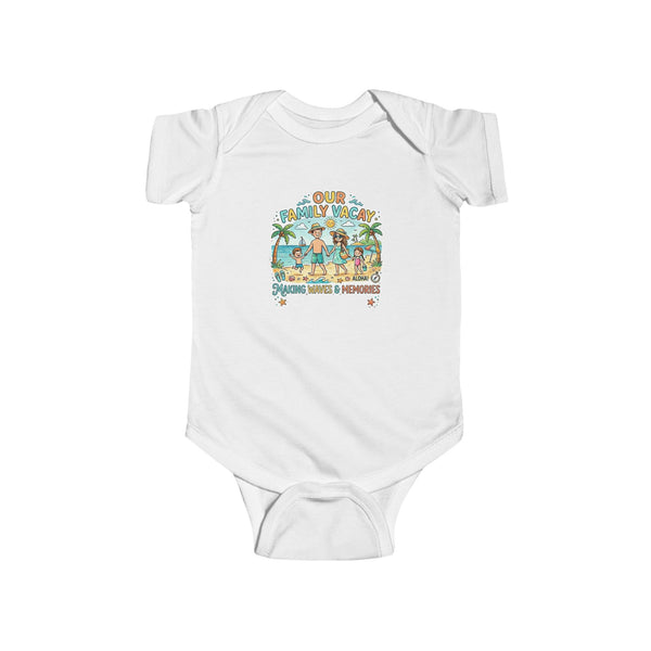 Infant Fine Jersey Bodysuit, unisex adult, kids and toddler sizes available with same design